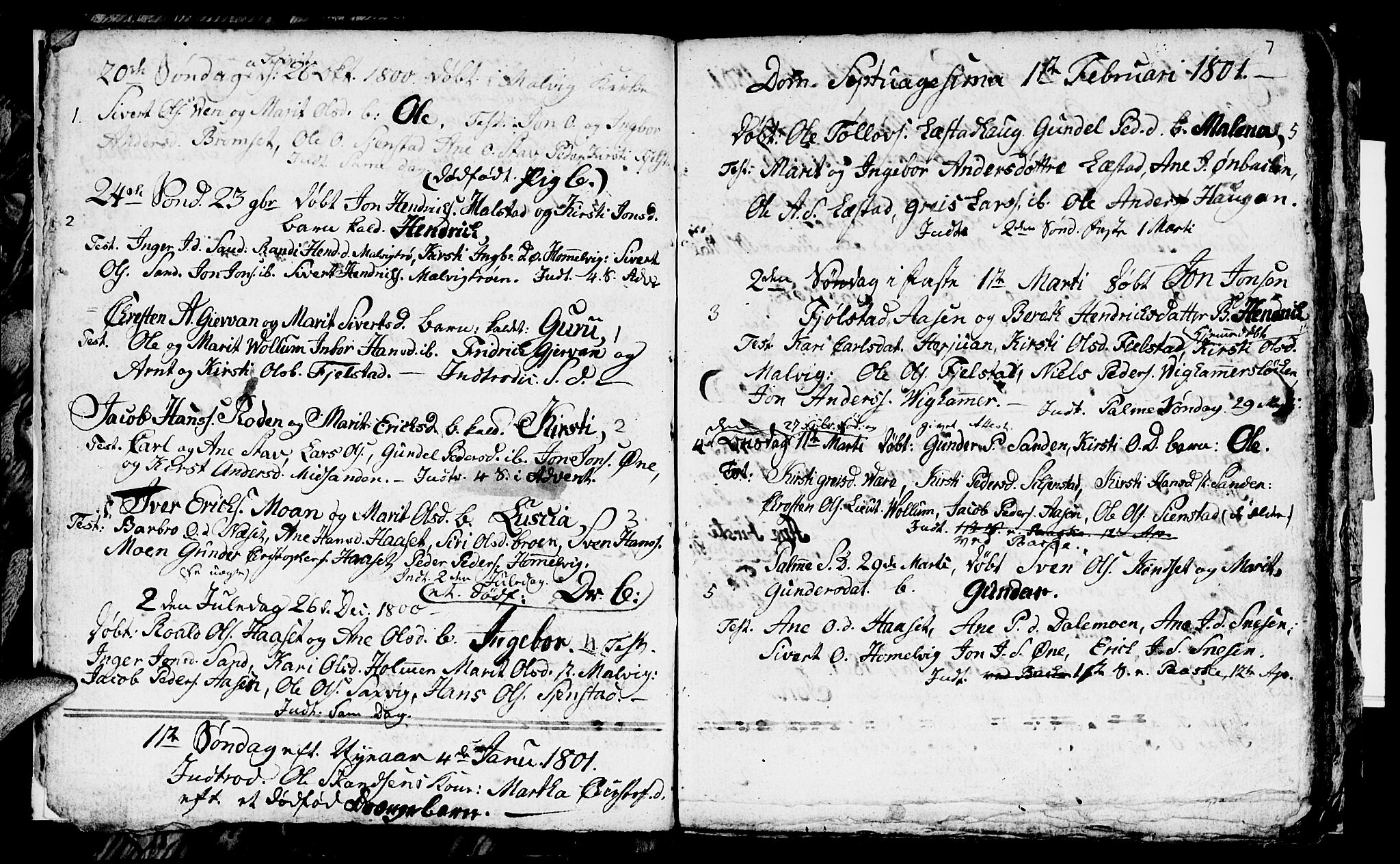 Ministerialprotokoller, klokkerbøker og fødselsregistre - Sør-Trøndelag, SAT/A-1456/616/L0419: Parish register (copy) no. 616C02, 1797-1816, p. 7