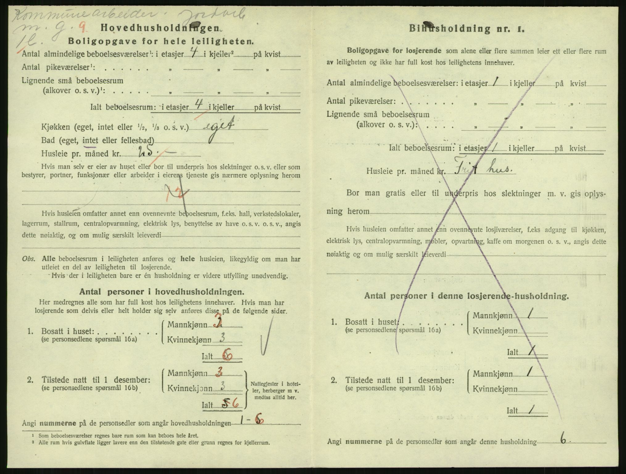 SAH, 1920 census for Lillehammer, 1920, p. 2555