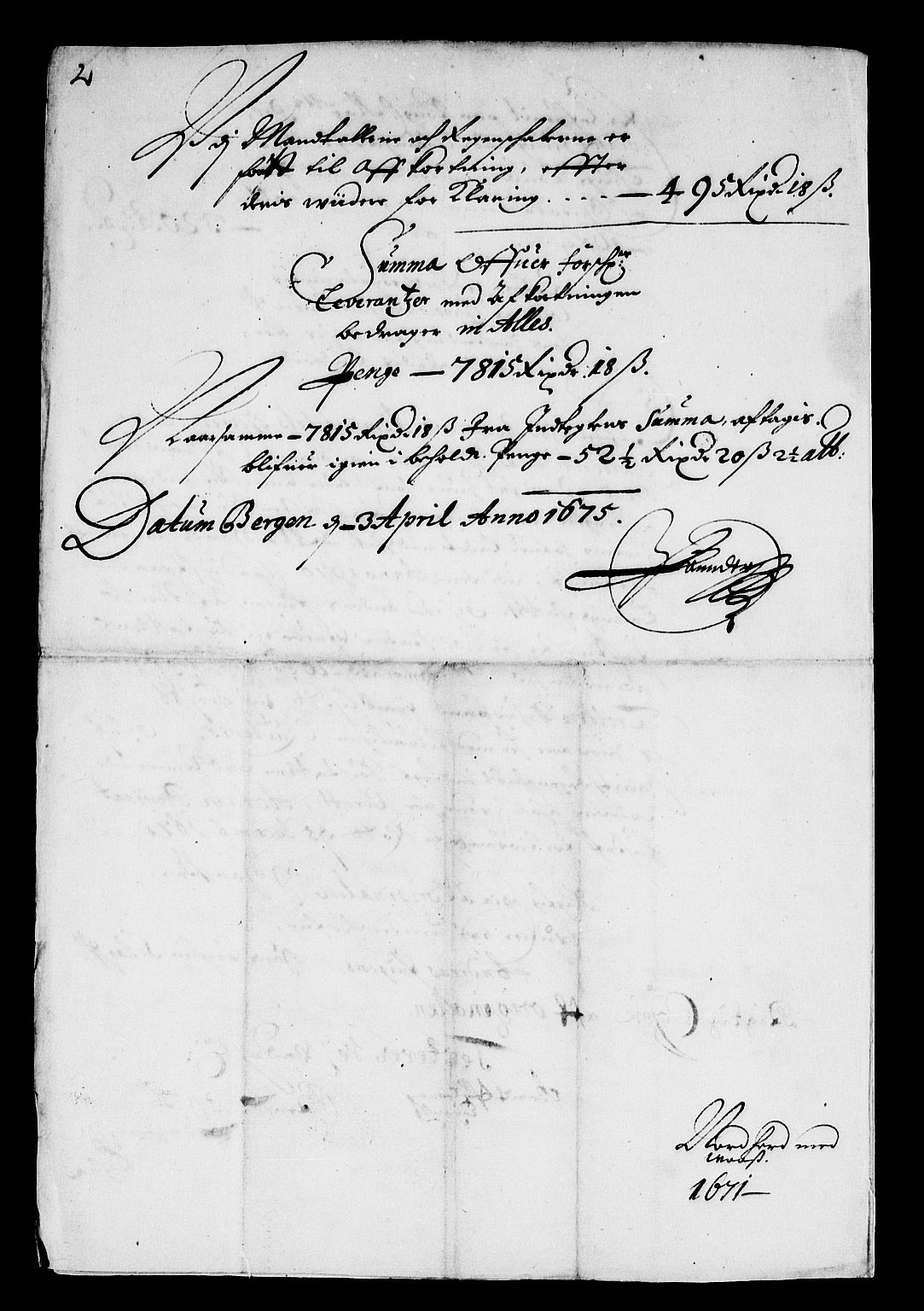 Rentekammeret inntil 1814, Reviderte regnskaper, Stiftamtstueregnskaper, Bergen stiftamt, AV/RA-EA-6043/R/Rc/L0033: Bergen stiftamt, 1664-1671