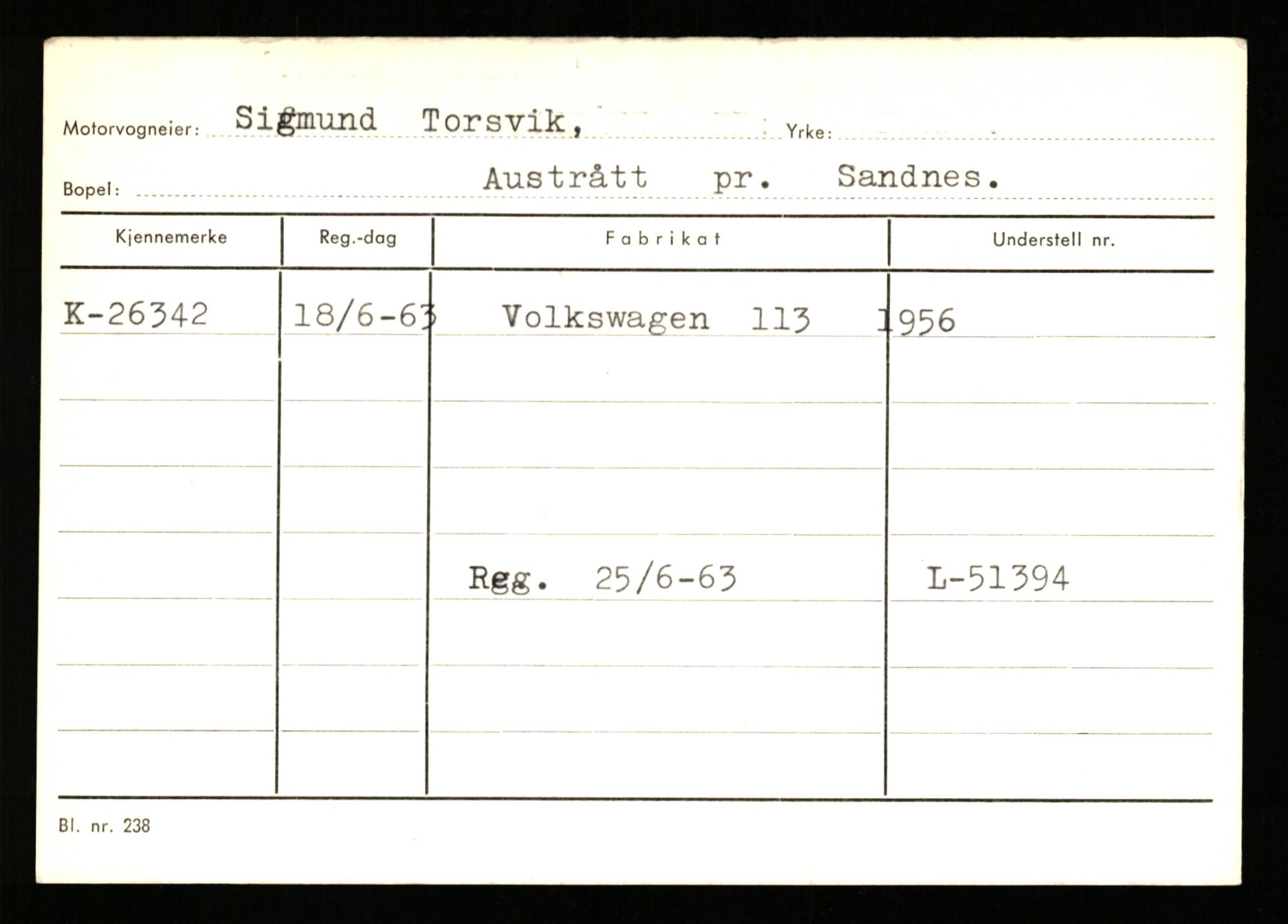 Stavanger trafikkstasjon, AV/SAST-A-101942/0/G/L0005: Registreringsnummer: 23000 - 34245, 1930-1971, p. 1135