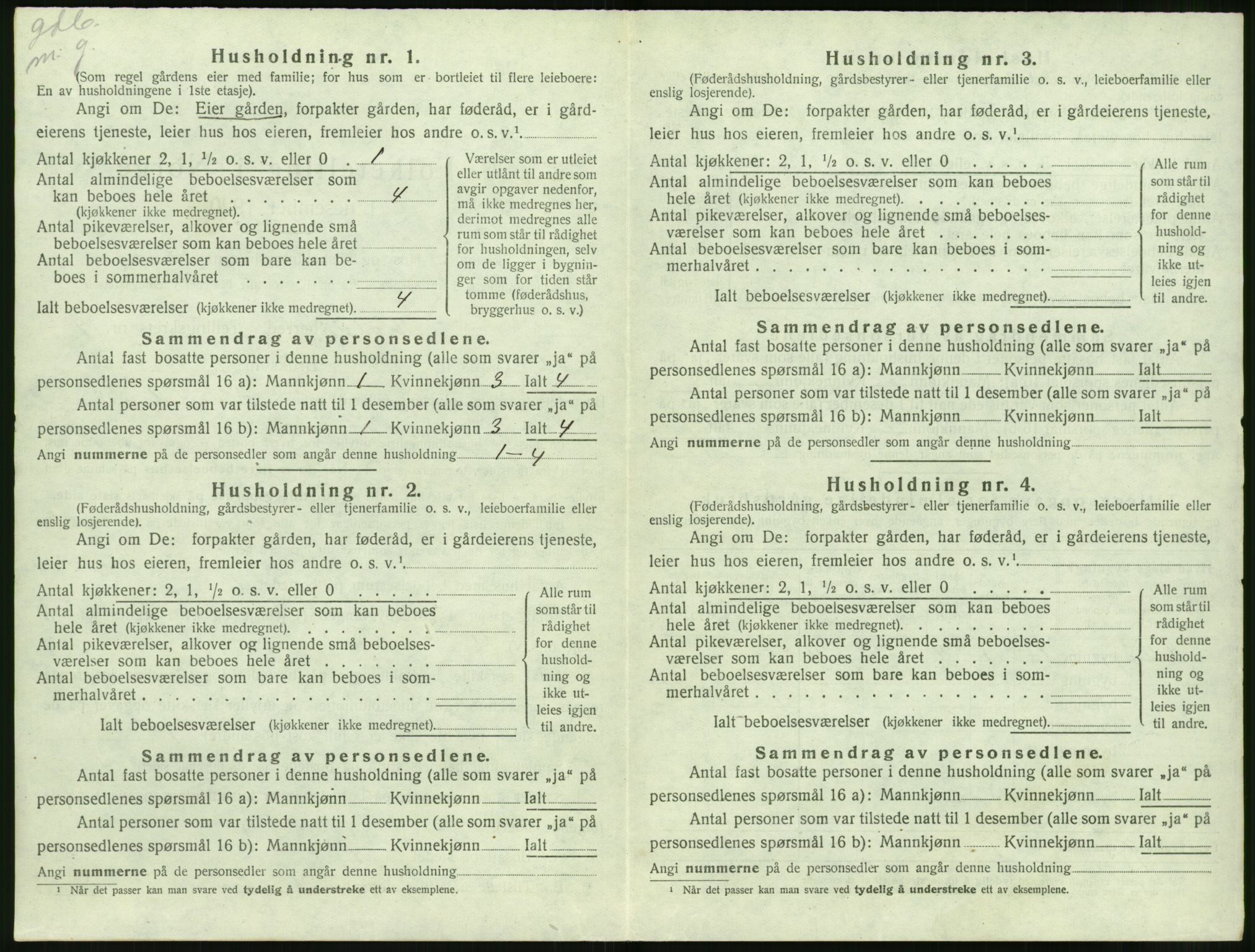 SAT, 1920 census for Volda, 1920, p. 1281