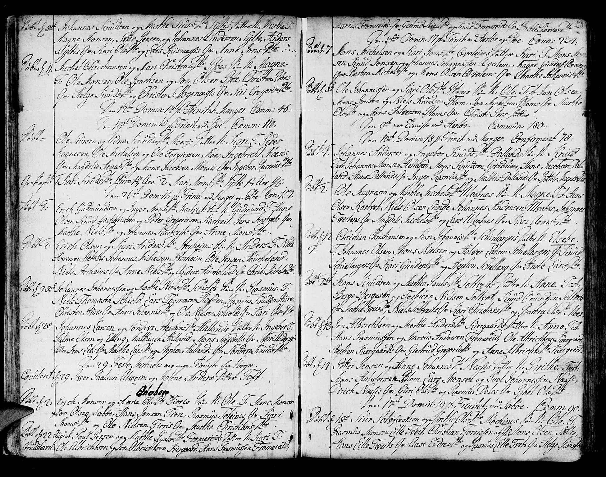 Manger sokneprestembete, SAB/A-76801/H/Haa: Parish register (official) no. A 1, 1759-1791, p. 28