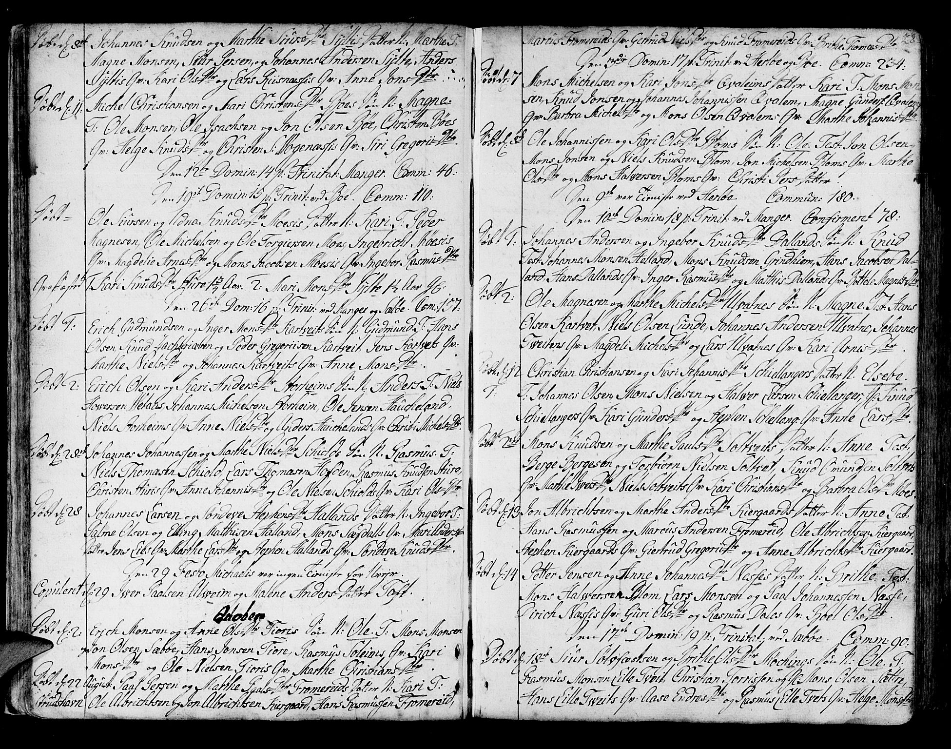 Manger sokneprestembete, AV/SAB-A-76801/H/Haa: Parish register (official) no. A 1, 1759-1791, p. 28