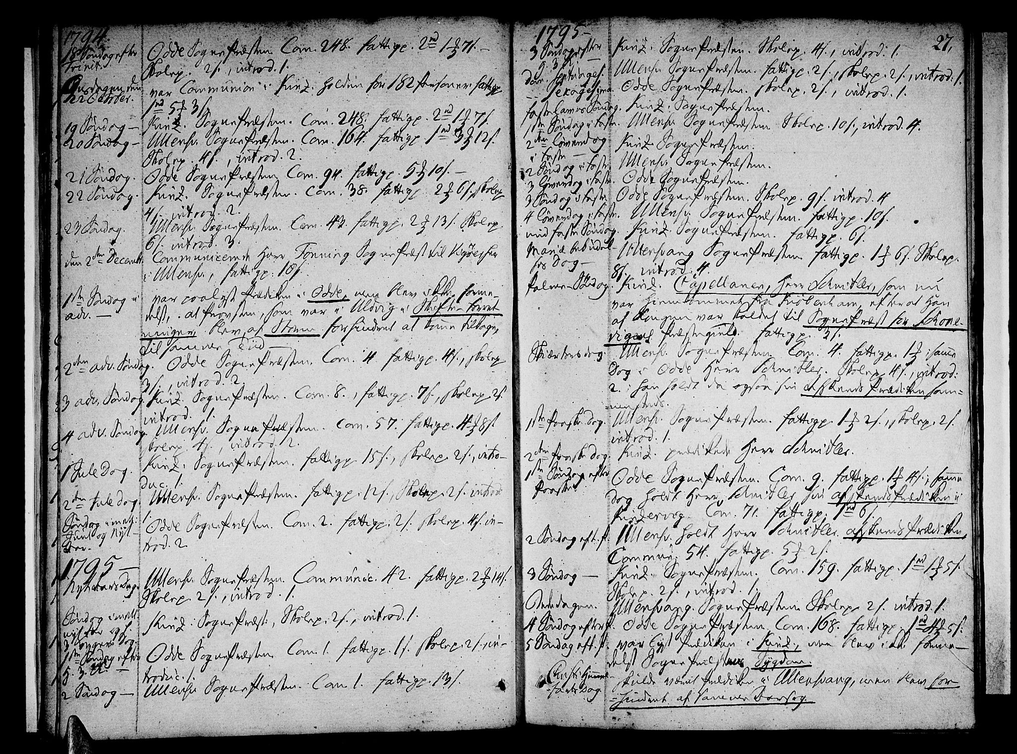 Ullensvang sokneprestembete, AV/SAB-A-78701/H/Haa: Parish register (official) no. A 7 /1, 1788-1804, p. 26-27