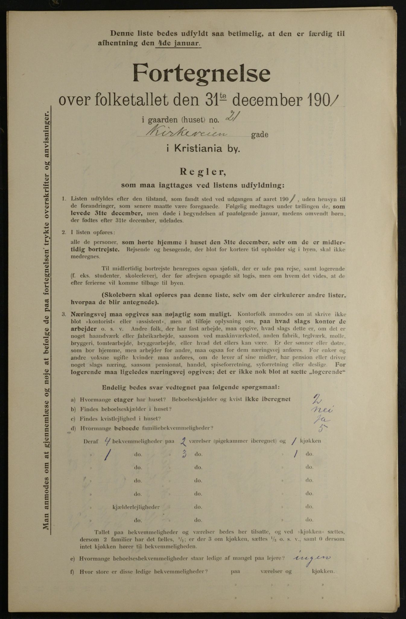 OBA, Municipal Census 1901 for Kristiania, 1901, p. 7985
