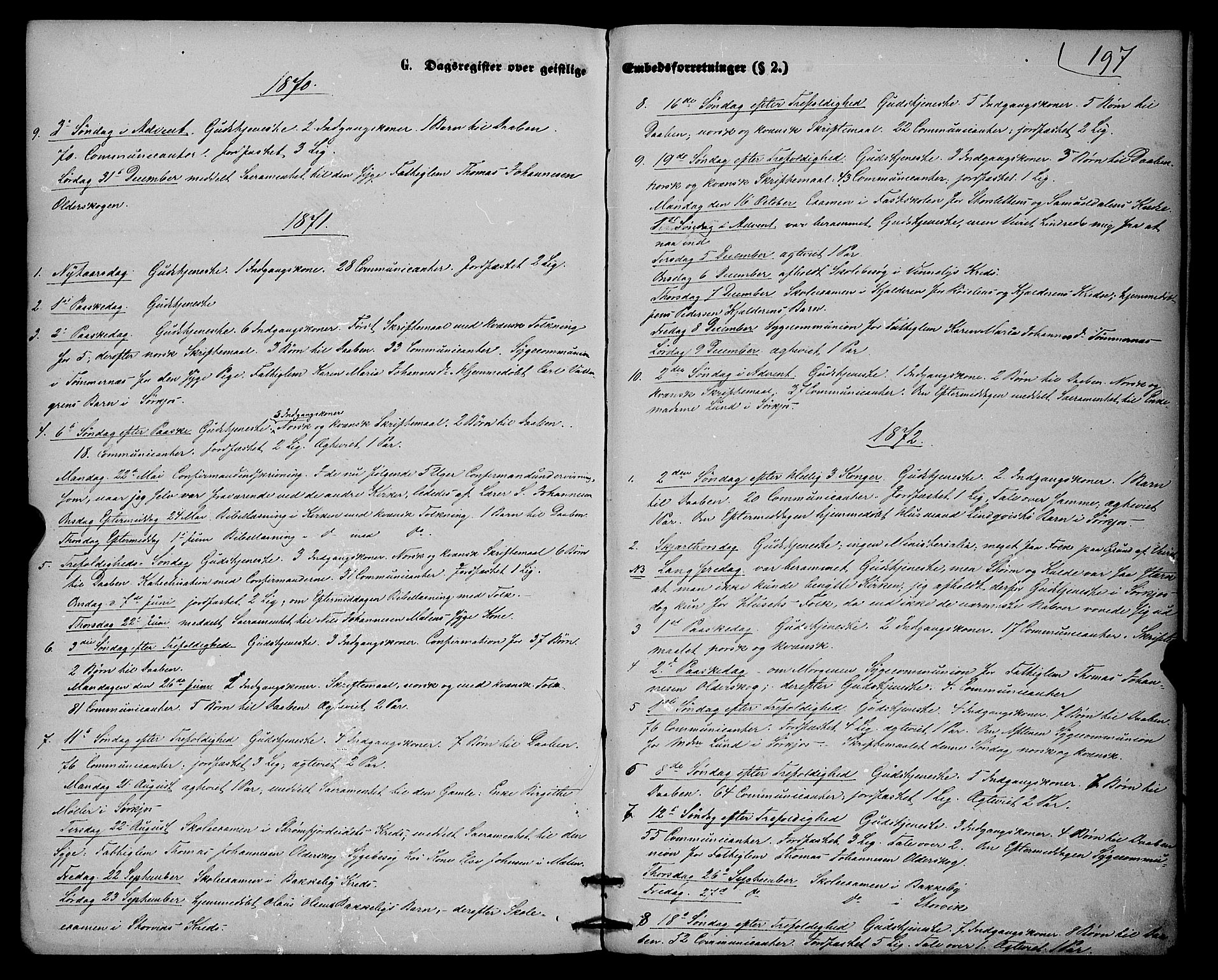 Skjervøy sokneprestkontor, SATØ/S-1300/H/Ha/Haa/L0013kirke: Parish register (official) no. 13, 1863-1877, p. 197