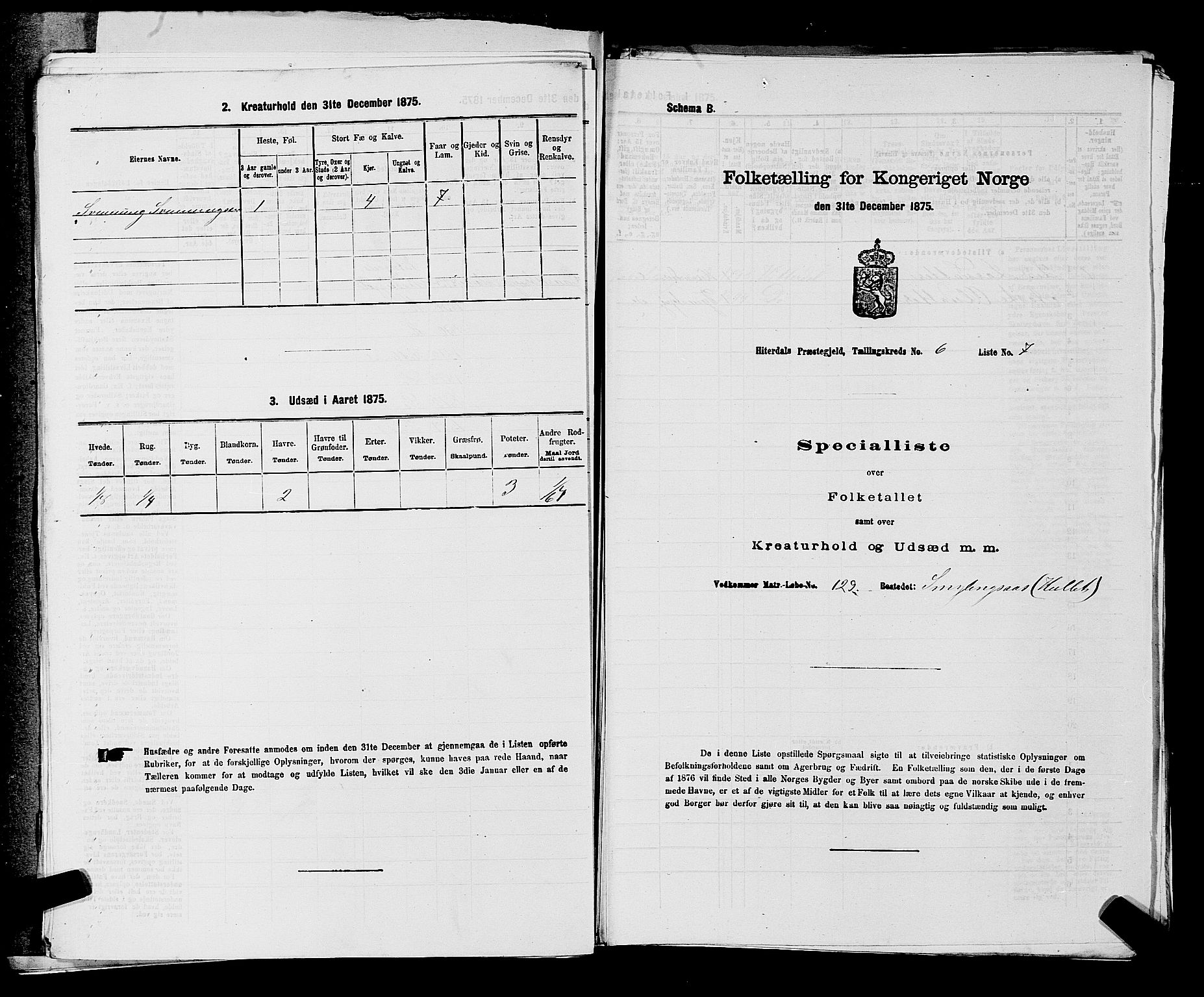 SAKO, 1875 census for 0823P Heddal, 1875, p. 839