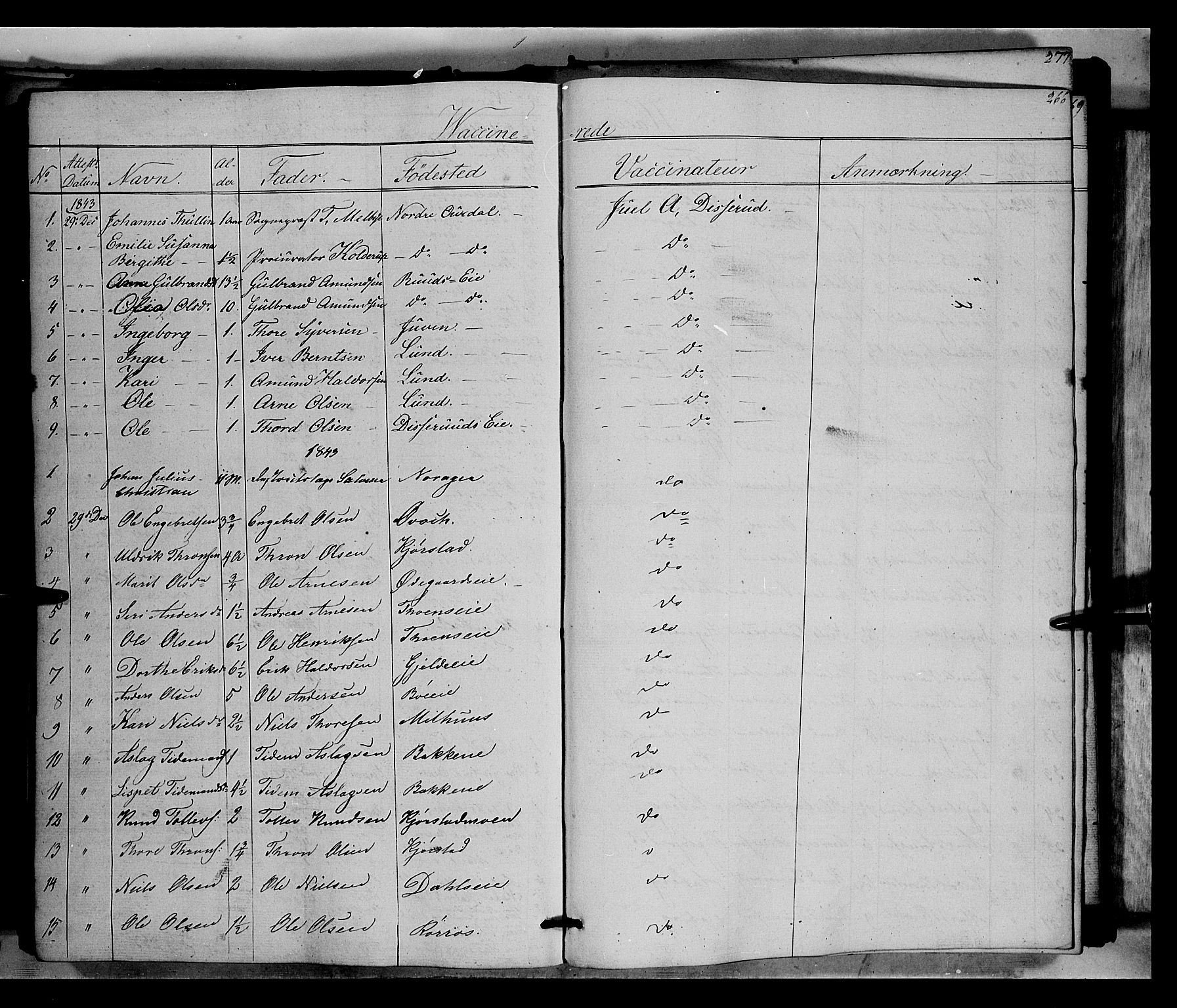 Nord-Aurdal prestekontor, SAH/PREST-132/H/Ha/Haa/L0004: Parish register (official) no. 4, 1842-1863, p. 266