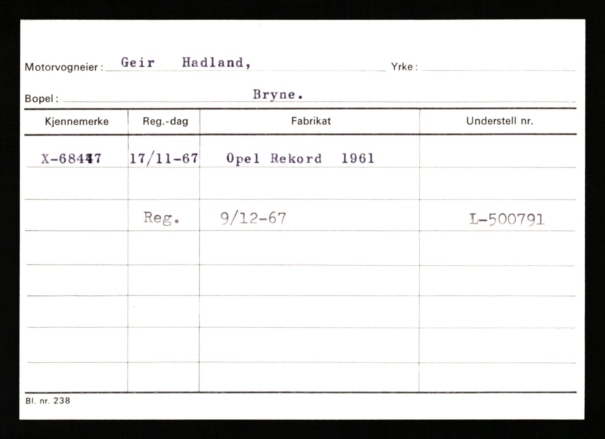 Stavanger trafikkstasjon, AV/SAST-A-101942/0/G/L0008: Registreringsnummer: 67519 - 84533, 1930-1971, p. 81