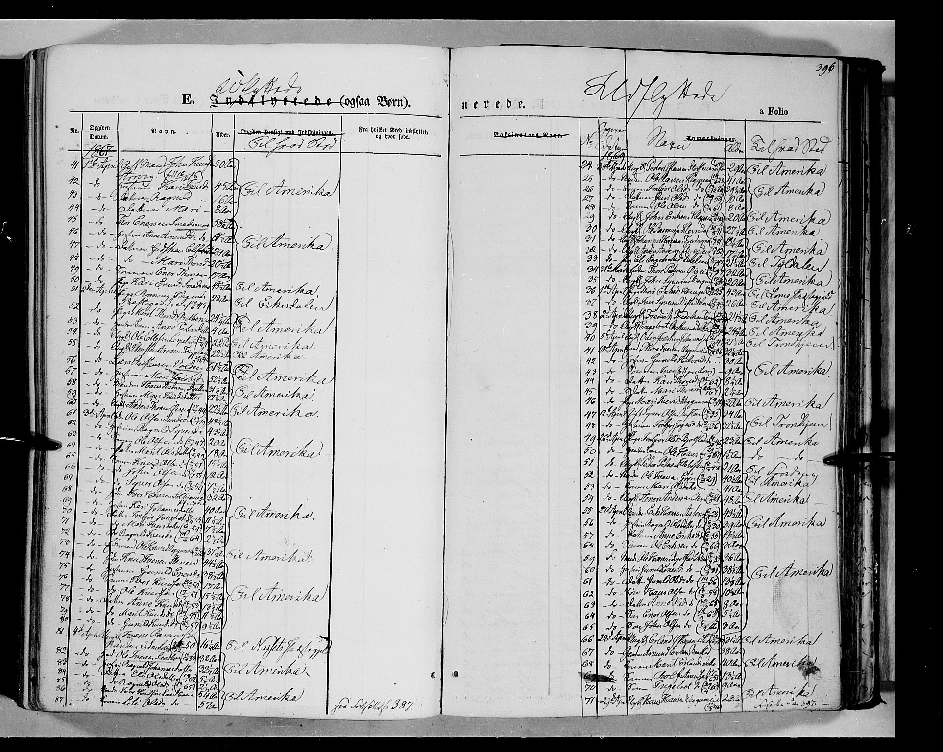 Vågå prestekontor, SAH/PREST-076/H/Ha/Haa/L0006: Parish register (official) no. 6 /1, 1856-1872, p. 396