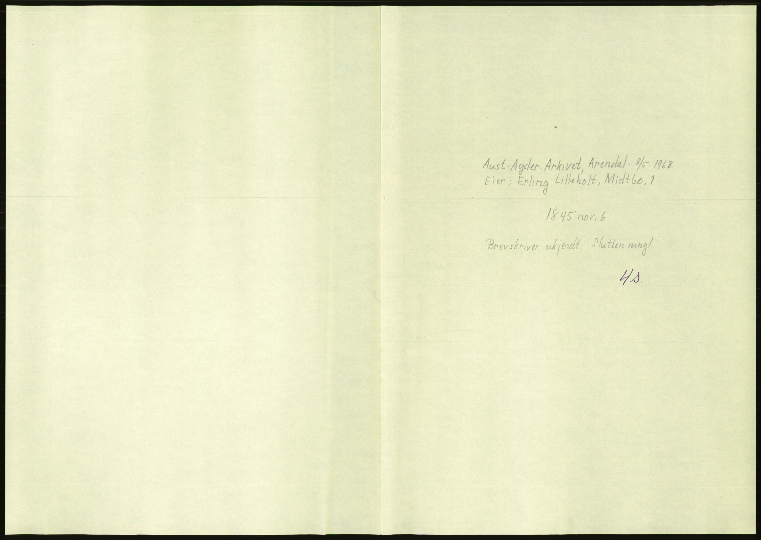 Samlinger til kildeutgivelse, Amerikabrevene, AV/RA-EA-4057/F/L0026: Innlån fra Aust-Agder: Aust-Agder-Arkivet - Erickson, 1838-1914, p. 529