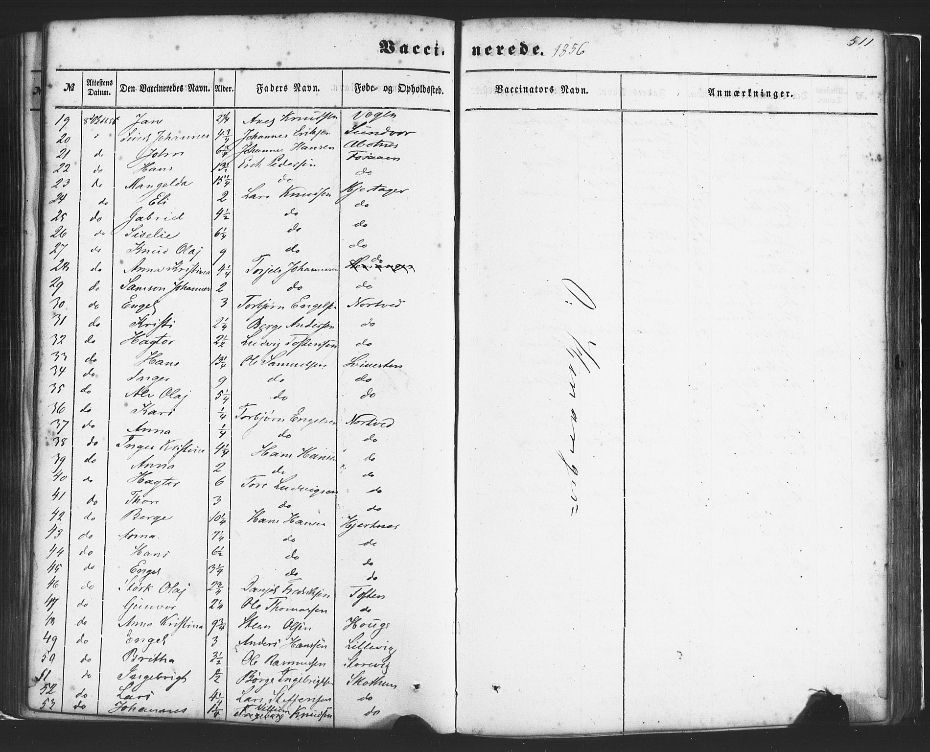 Fusa sokneprestembete, AV/SAB-A-75401/H/Haa: Parish register (official) no. A 1II, 1855-1879, p. 511