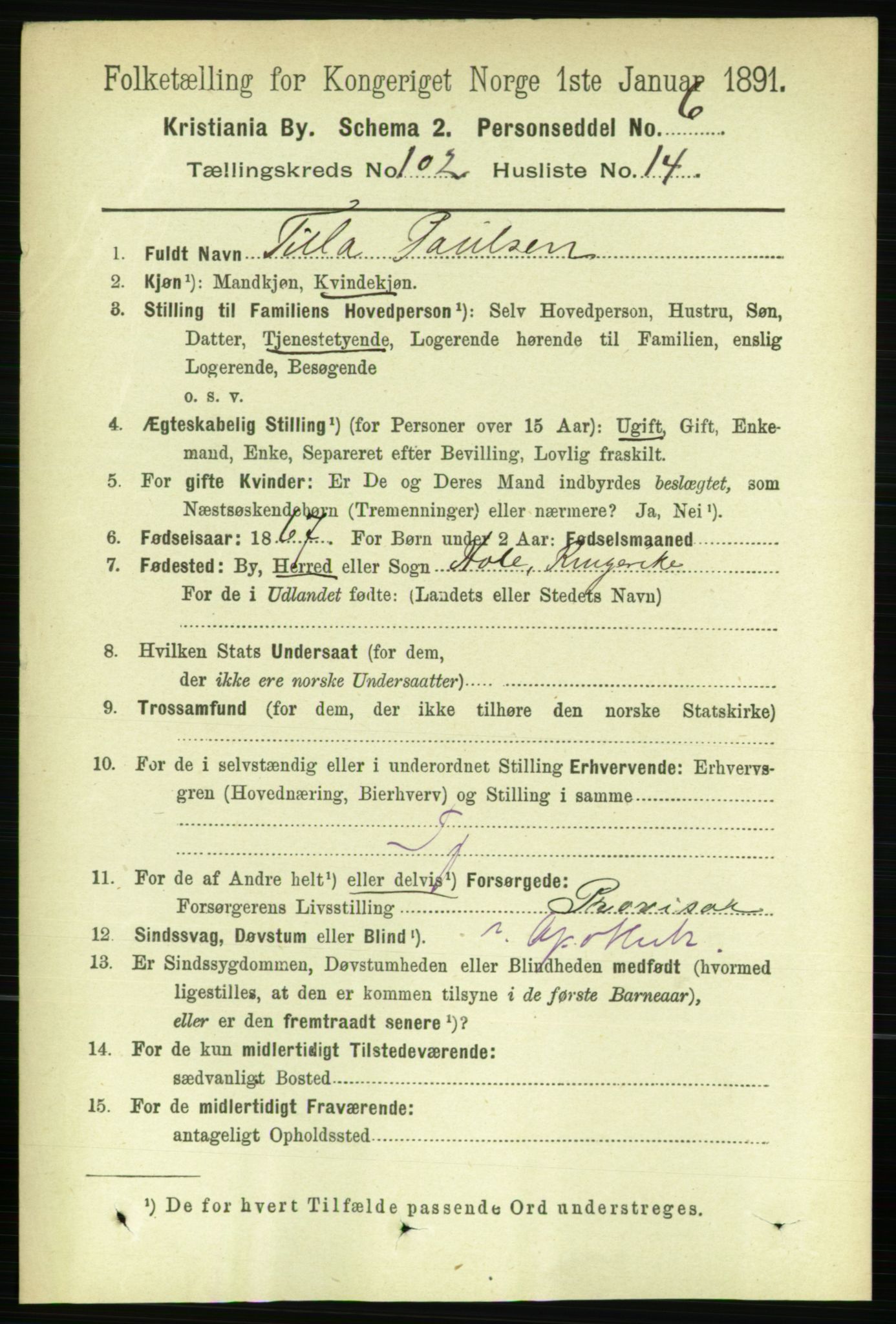 RA, 1891 census for 0301 Kristiania, 1891, p. 50904