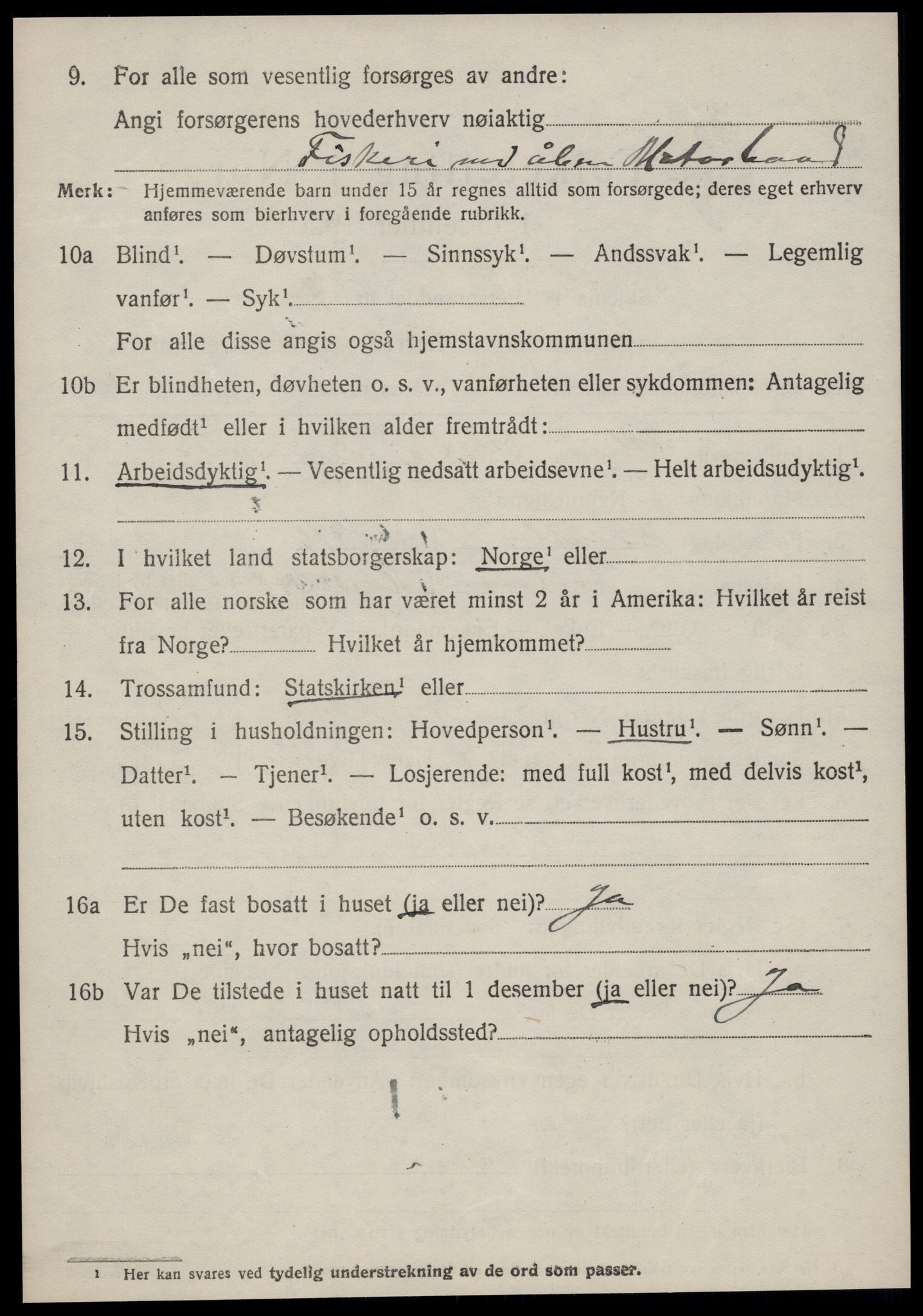 SAT, 1920 census for Kornstad, 1920, p. 3948