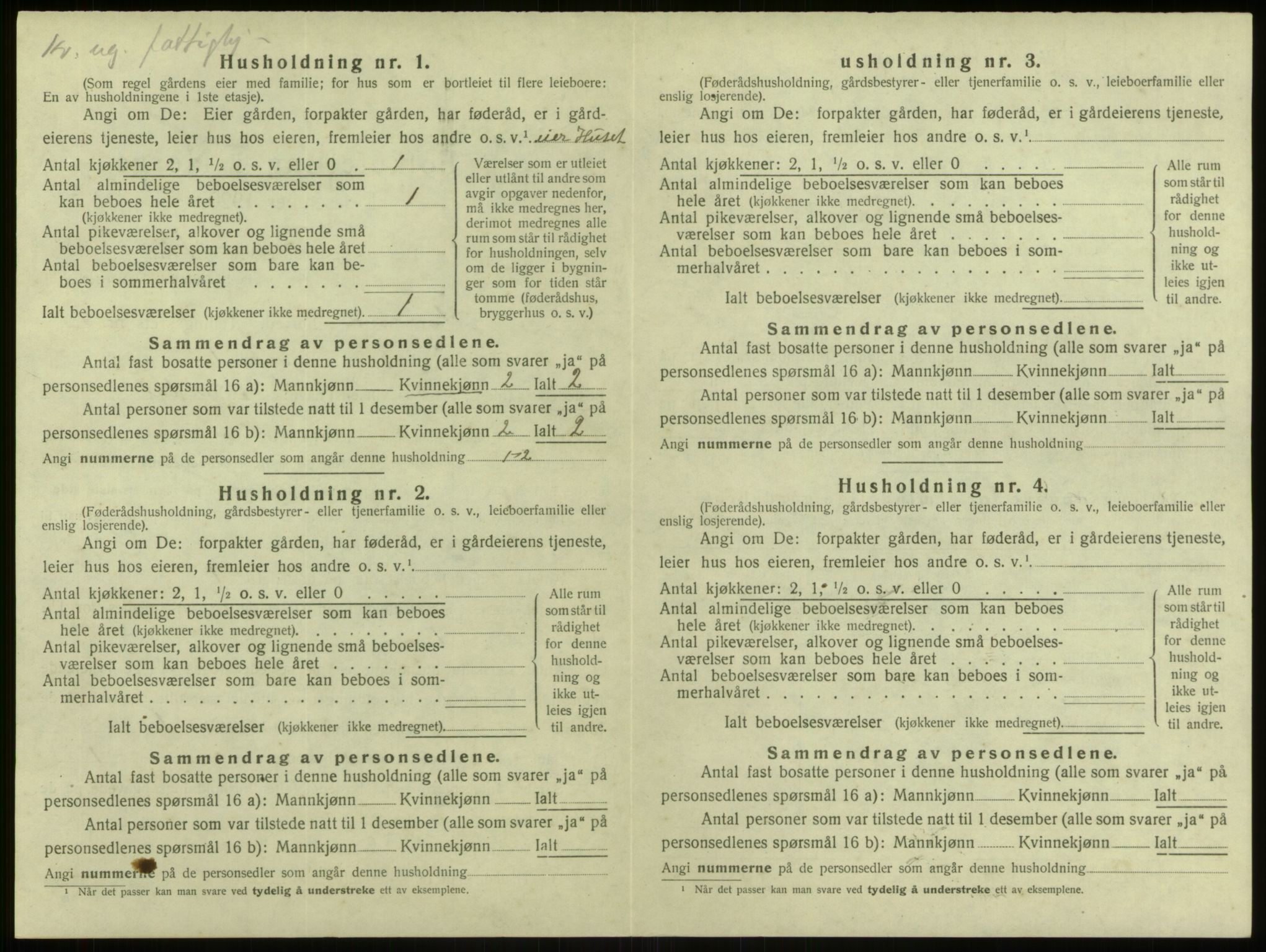 SAB, 1920 census for Alversund, 1920, p. 540