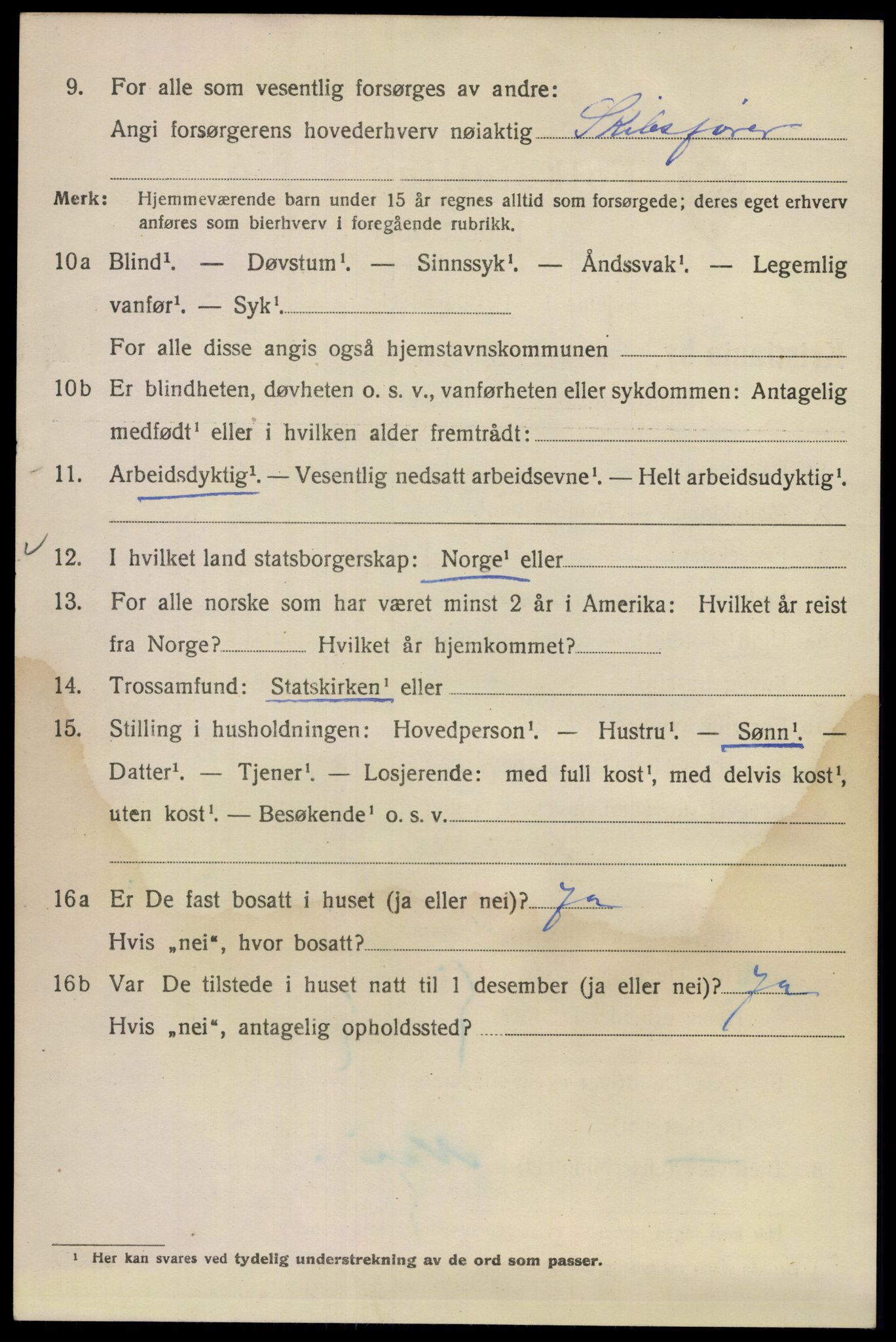 SAO, 1920 census for Kristiania, 1920, p. 250876