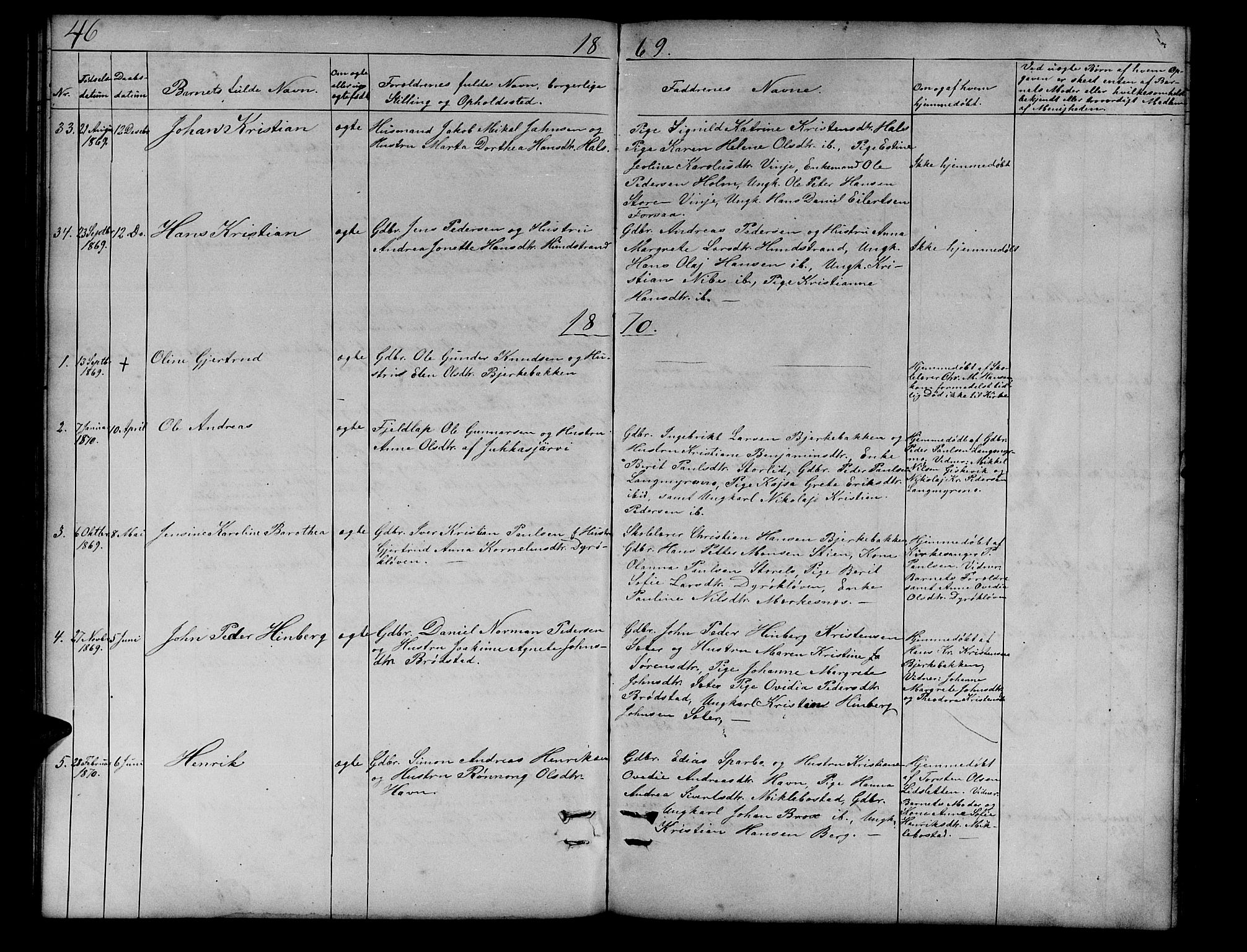 Tranøy sokneprestkontor, SATØ/S-1313/I/Ia/Iab/L0012klokker: Parish register (copy) no. 12, 1859-1874, p. 46