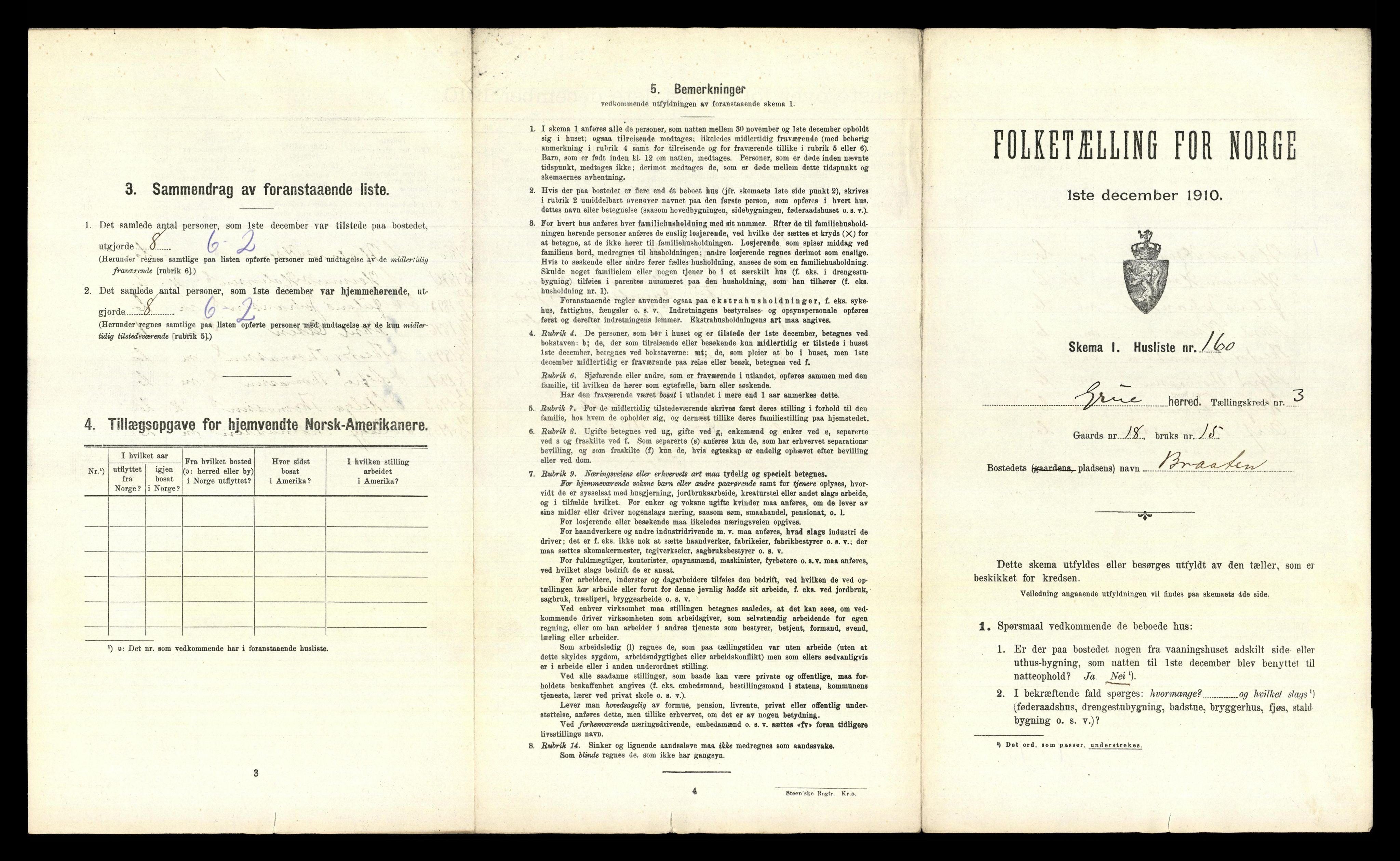 RA, 1910 census for Grue, 1910, p. 731