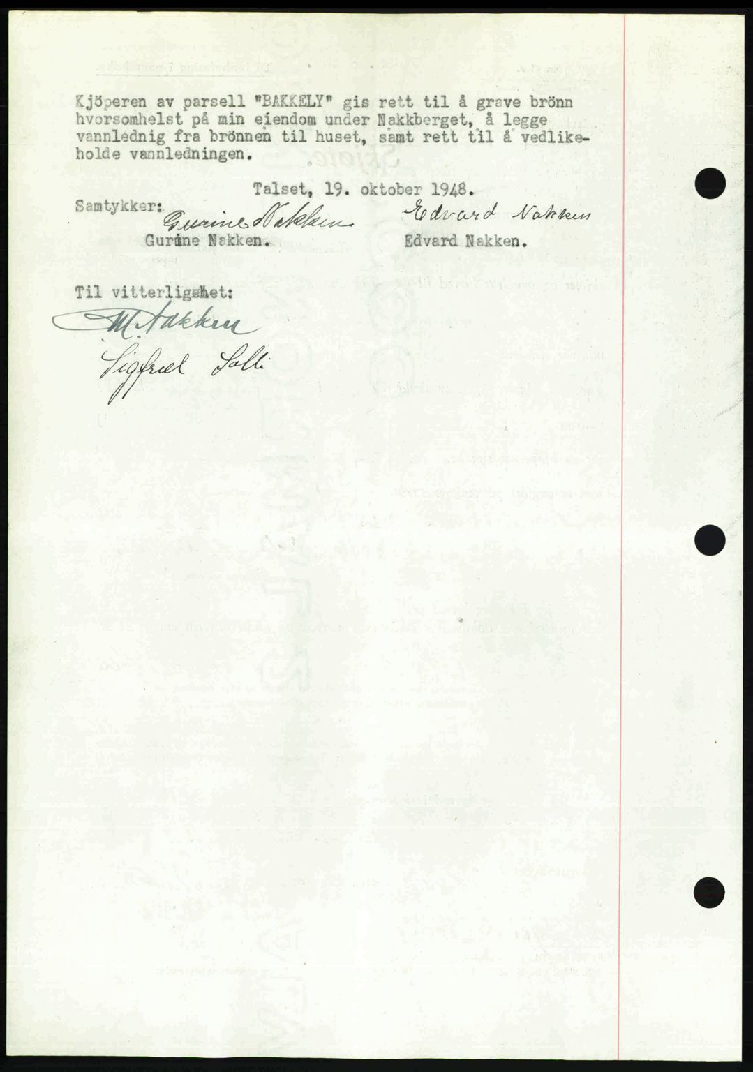 Romsdal sorenskriveri, AV/SAT-A-4149/1/2/2C: Mortgage book no. A27, 1948-1948, Diary no: : 2712/1948