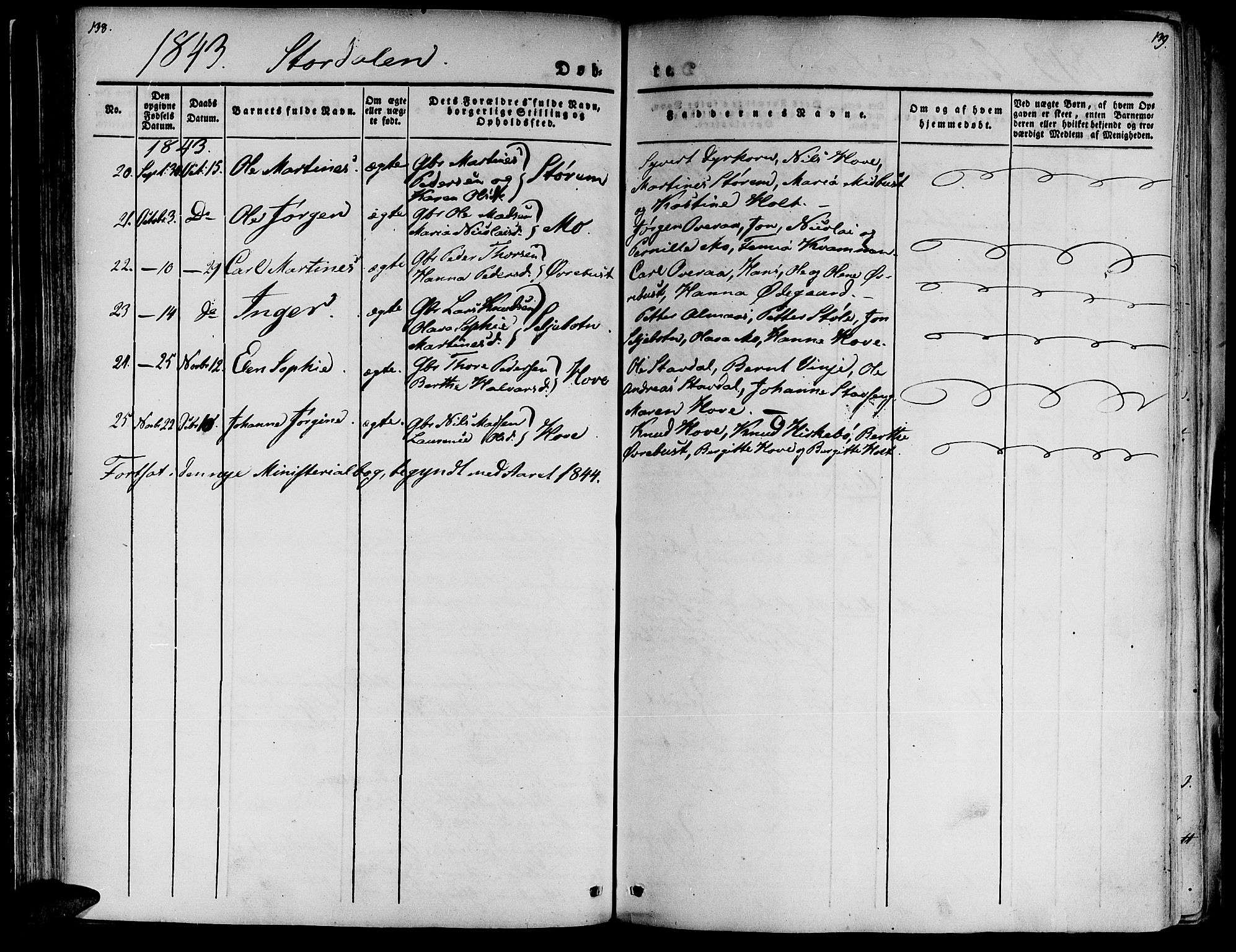 Ministerialprotokoller, klokkerbøker og fødselsregistre - Møre og Romsdal, AV/SAT-A-1454/520/L0274: Parish register (official) no. 520A04, 1827-1864, p. 138-139