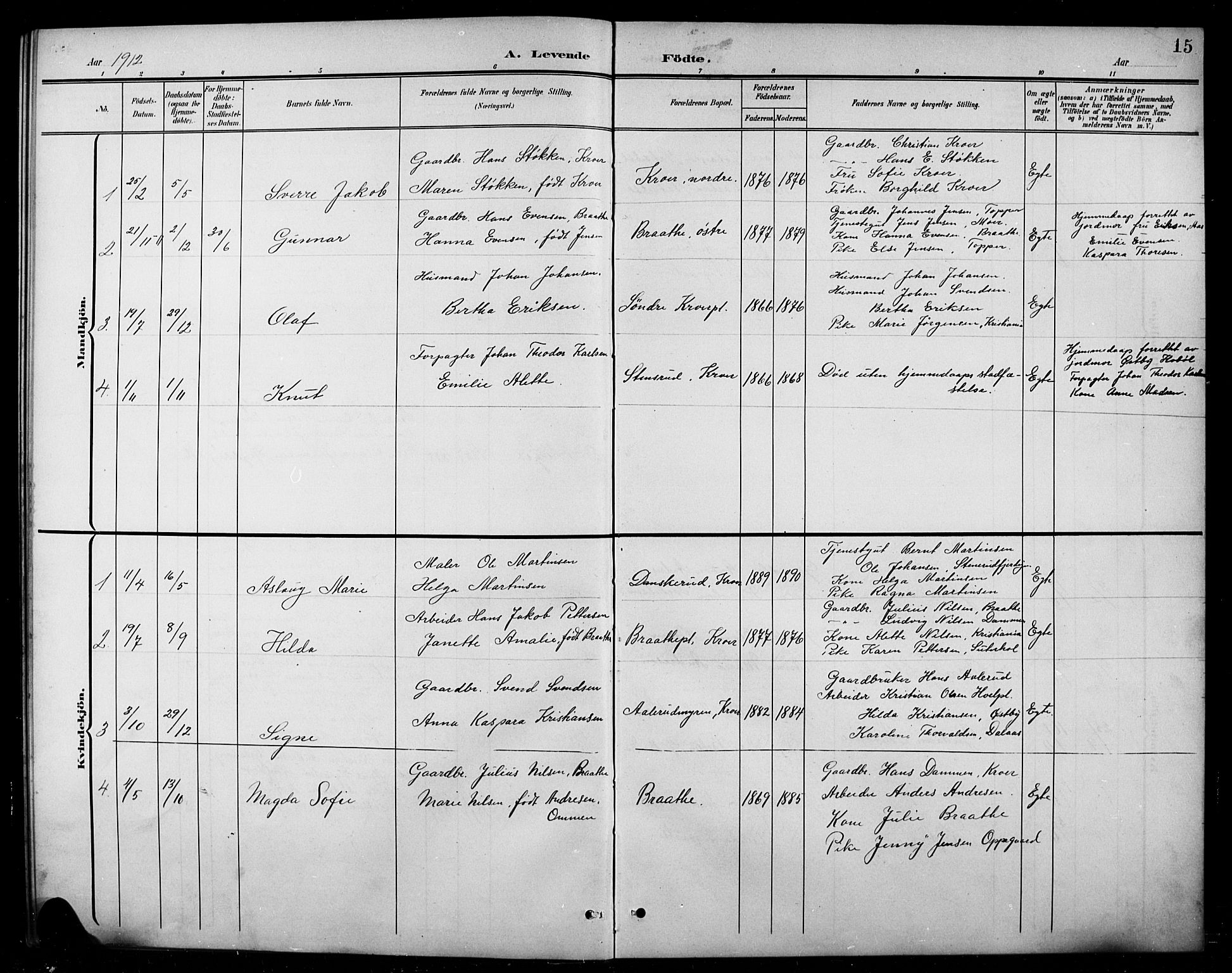 Ås prestekontor Kirkebøker, SAO/A-10894/G/Gc/L0001: Parish register (copy) no. III 1, 1901-1924, p. 15
