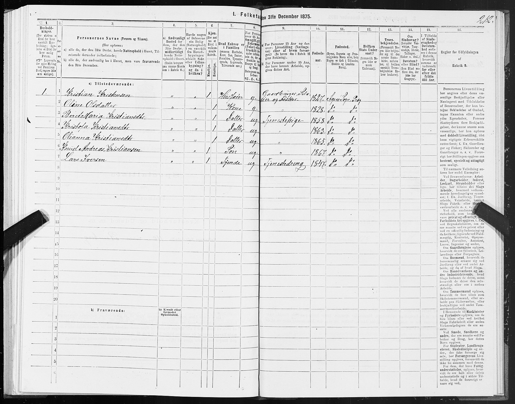 SAT, 1875 census for 1545P Aukra, 1875, p. 1212