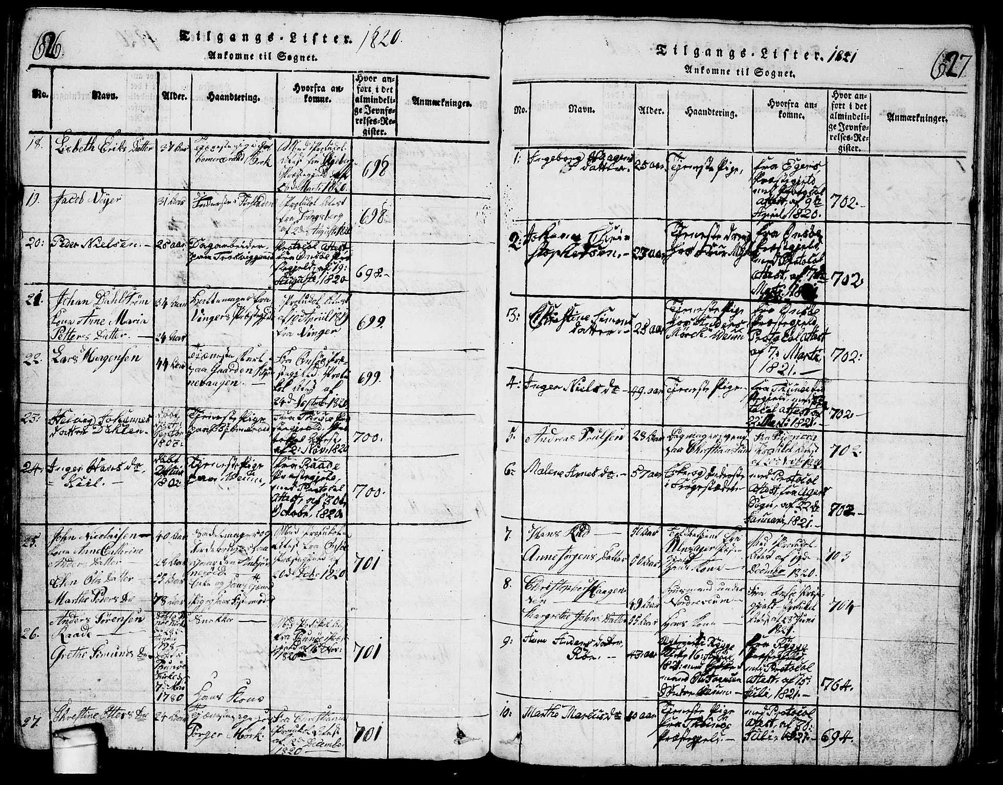 Glemmen prestekontor Kirkebøker, AV/SAO-A-10908/G/Ga/L0001: Parish register (copy) no. 1, 1816-1838, p. 626-627