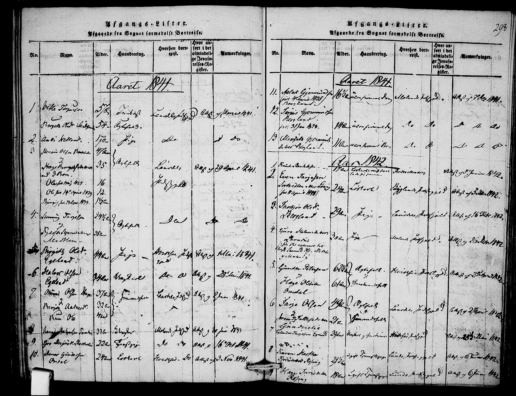 Mo kirkebøker, SAKO/A-286/F/Fb/L0001: Parish register (official) no. II 1, 1814-1844, p. 298