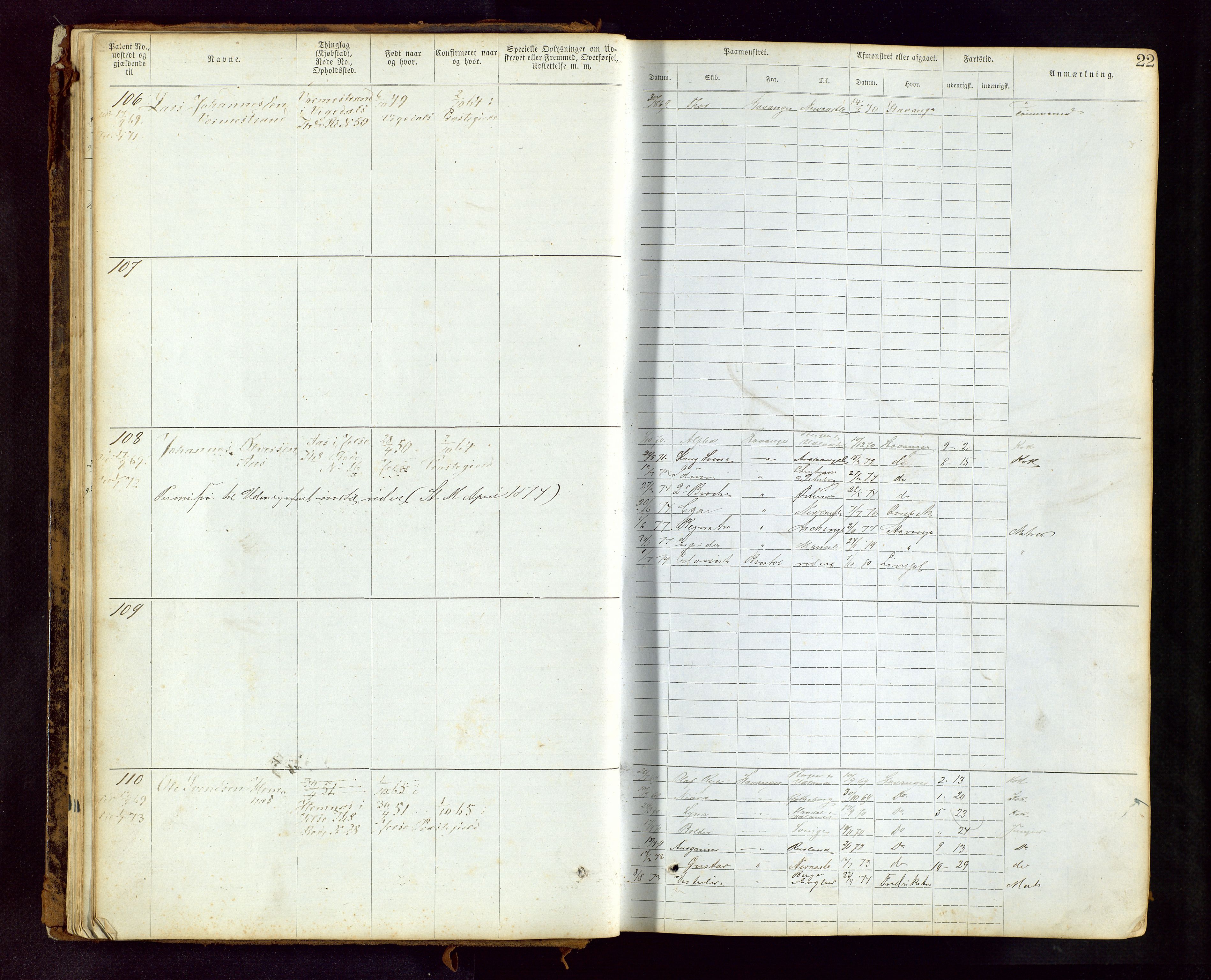 Haugesund sjømannskontor, AV/SAST-A-102007/F/Ff/L0002: Sjøfartsrulle Skudenes krets nr. 1-2719, 1868-1948, p. 22