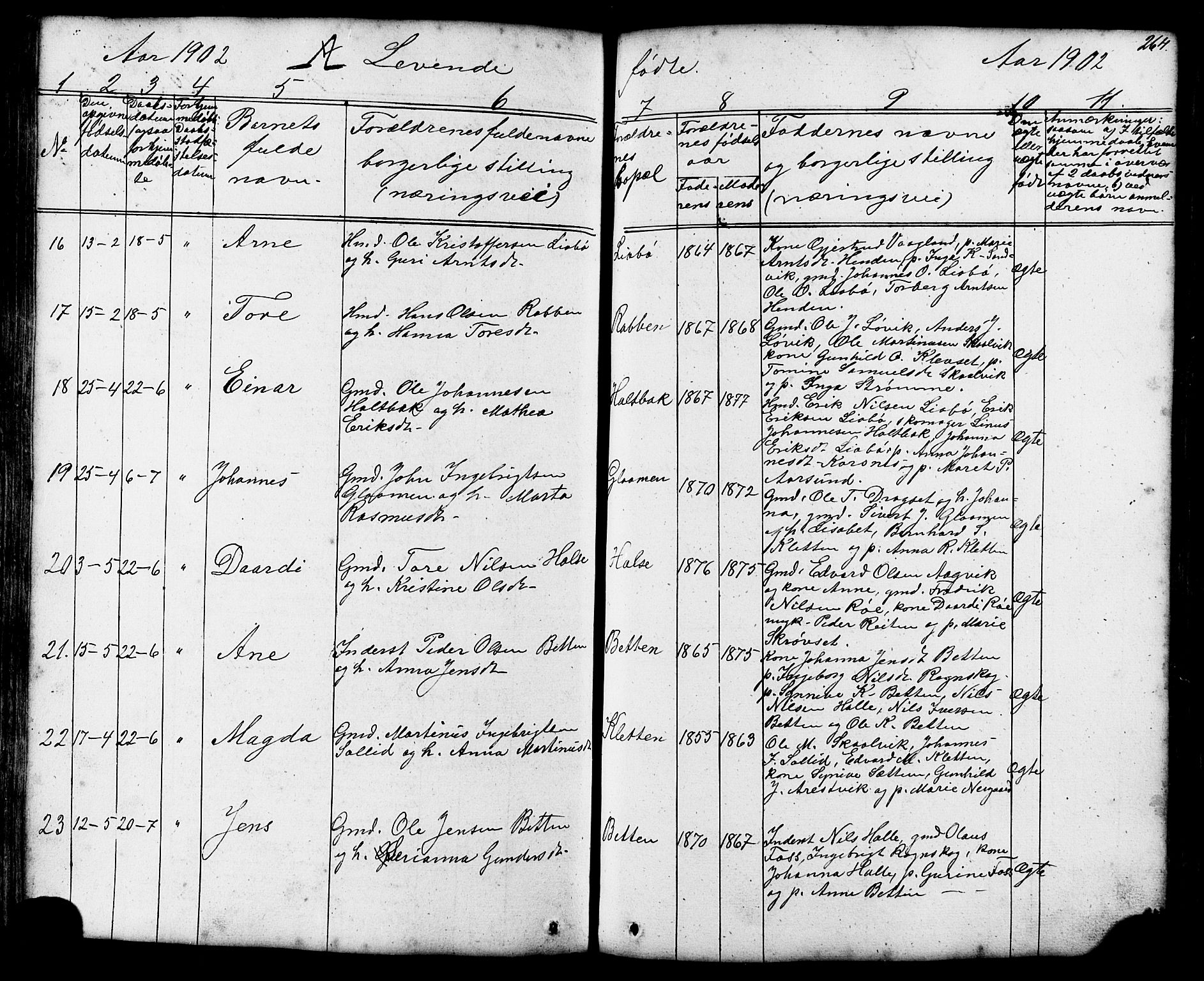 Ministerialprotokoller, klokkerbøker og fødselsregistre - Møre og Romsdal, AV/SAT-A-1454/576/L0890: Parish register (copy) no. 576C01, 1837-1908, p. 264