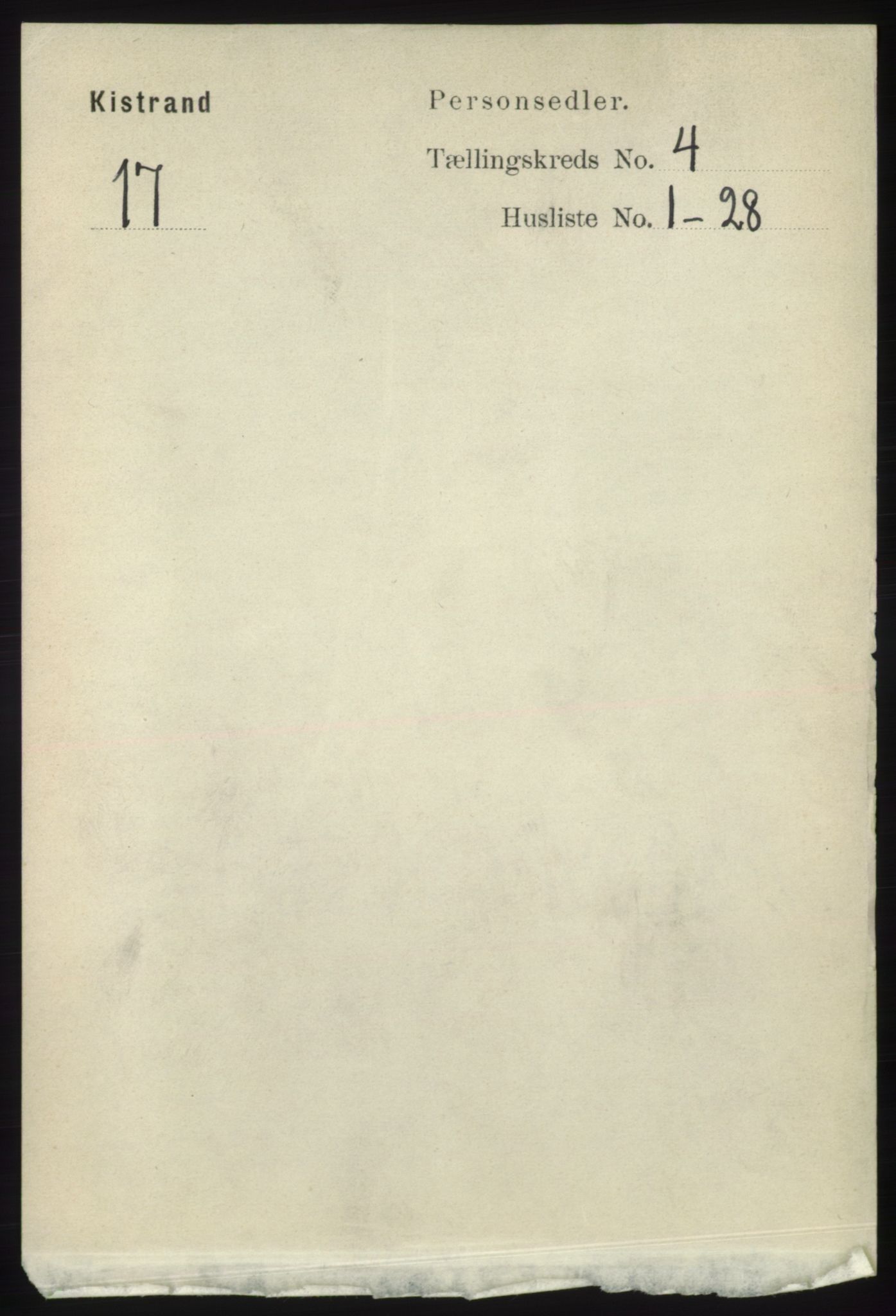 RA, 1891 census for 2020 Kistrand, 1891, p. 1935
