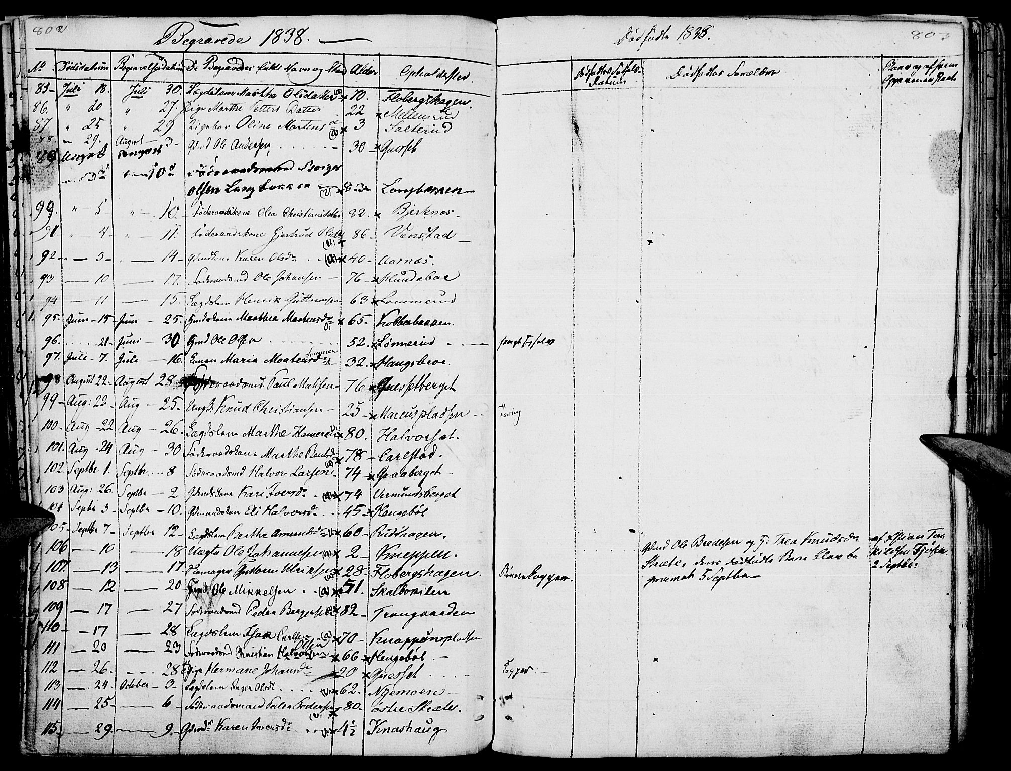 Hof prestekontor, AV/SAH-PREST-038/H/Ha/Haa/L0006: Parish register (official) no. 6, 1822-1841, p. 802-803