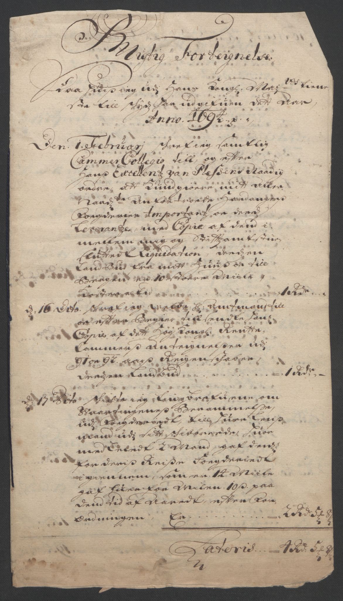 Rentekammeret inntil 1814, Reviderte regnskaper, Fogderegnskap, AV/RA-EA-4092/R48/L2975: Fogderegnskap Sunnhordland og Hardanger, 1694, p. 342