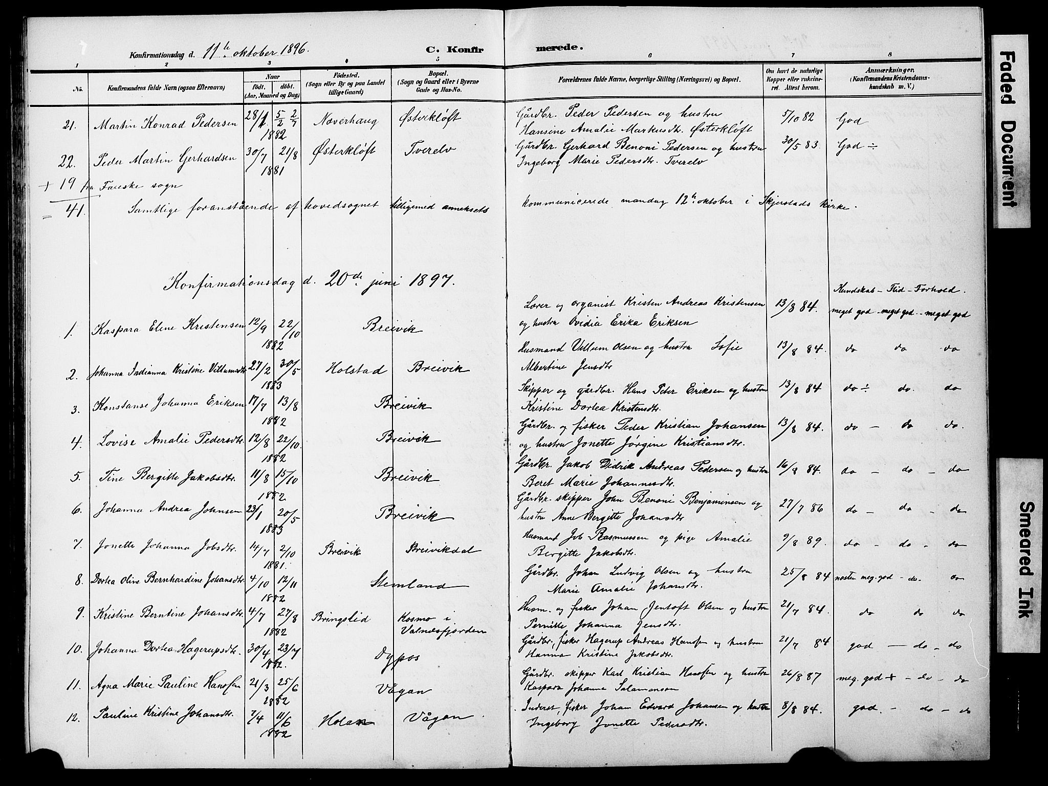 Ministerialprotokoller, klokkerbøker og fødselsregistre - Nordland, AV/SAT-A-1459/852/L0755: Parish register (copy) no. 852C06, 1895-1902