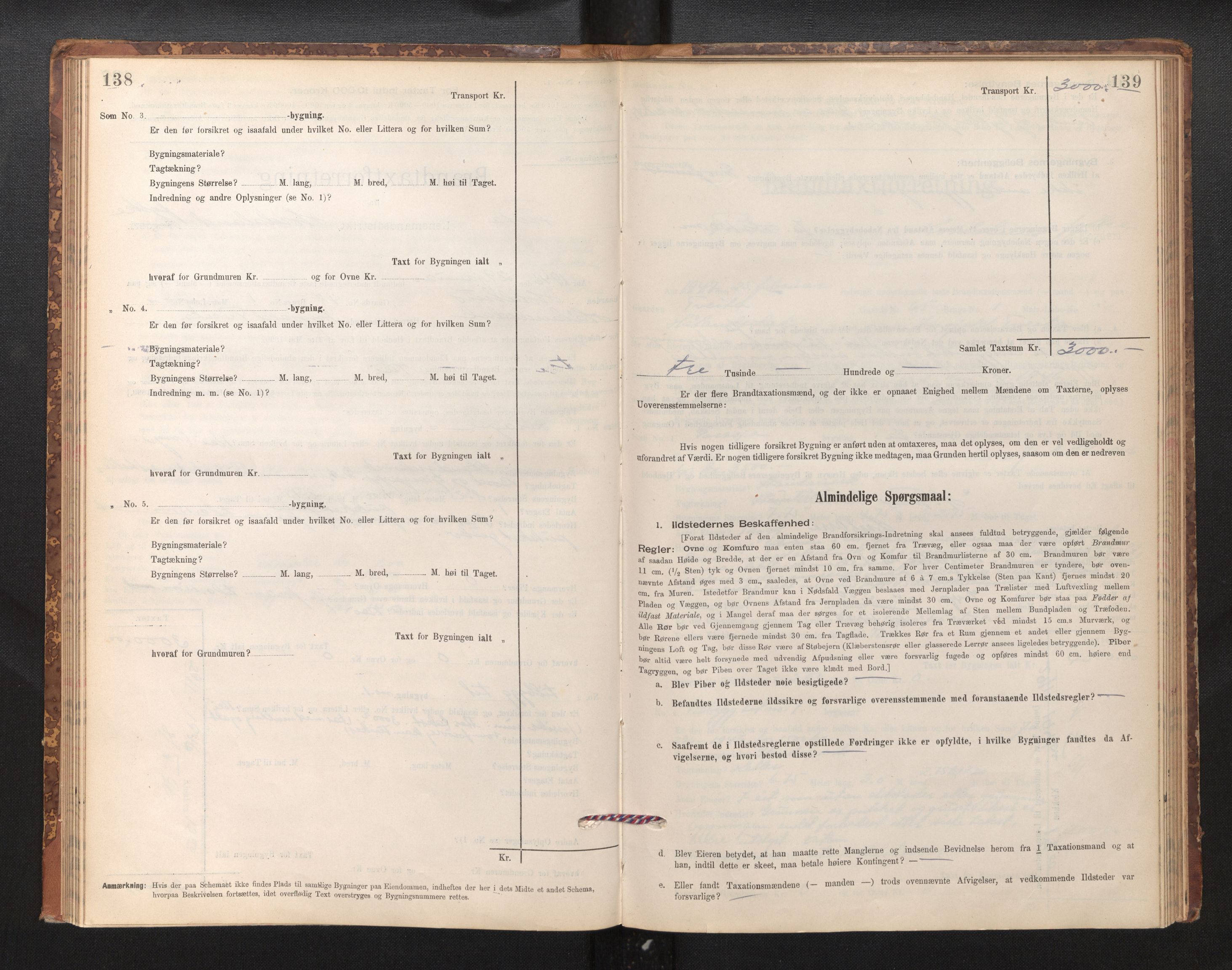 Lensmannen i Fusa, SAB/A-32401/1/0012/L0003: Branntakstprotokoll, skjematakst, 1895-1950, p. 138-139