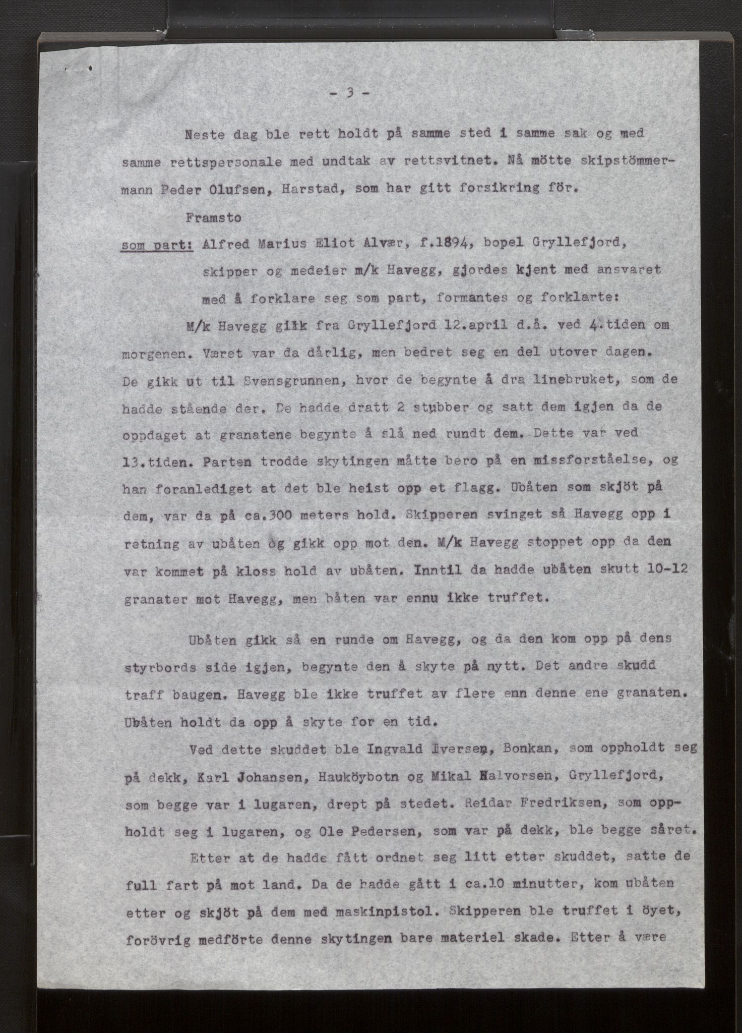 Fiskeridirektoratet - 1 Adm. ledelse - 13 Båtkontoret, AV/SAB-A-2003/La/L0042: Statens krigsforsikring for fiskeflåten, 1936-1971, p. 509