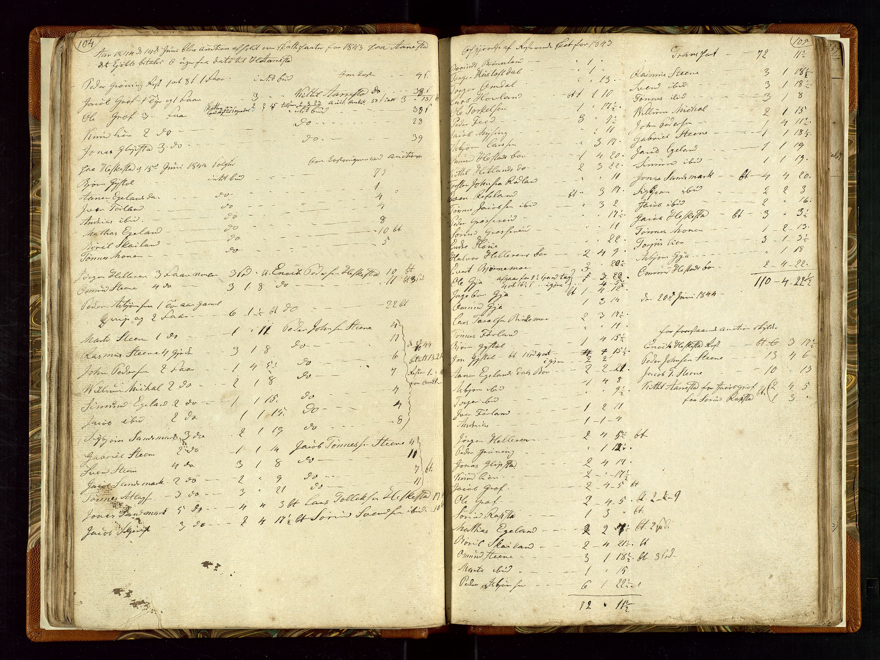 Helleland lensmannskontor, SAST/A-100209/Ya/L0003: Diverseprotokoll, 1842-1960, p. 104-105