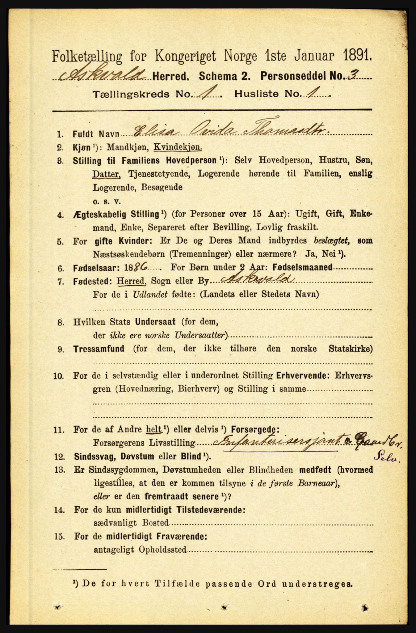 RA, 1891 census for 1428 Askvoll, 1891, p. 76