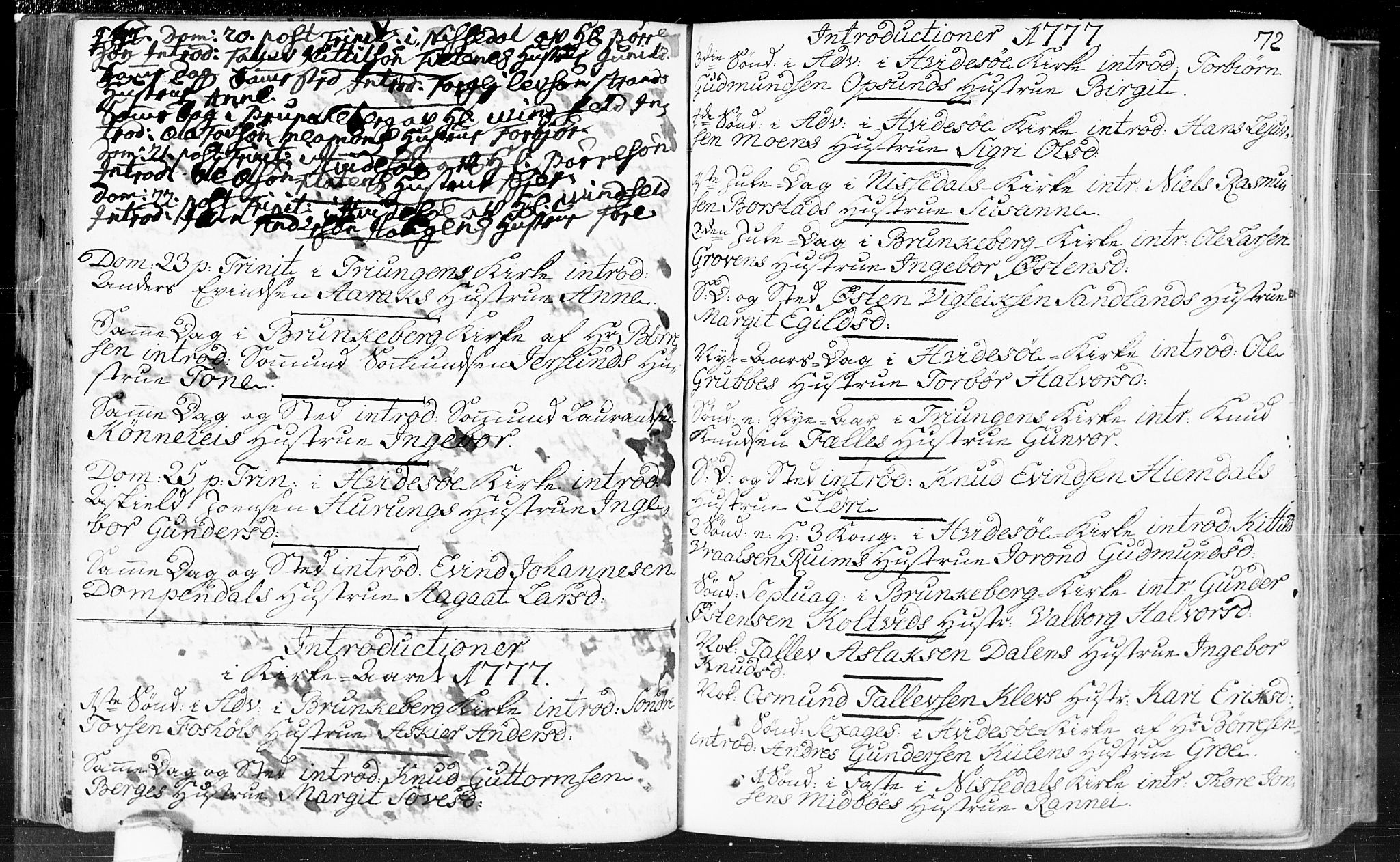 Kviteseid kirkebøker, SAKO/A-276/F/Fa/L0002: Parish register (official) no. I 2, 1773-1786, p. 72