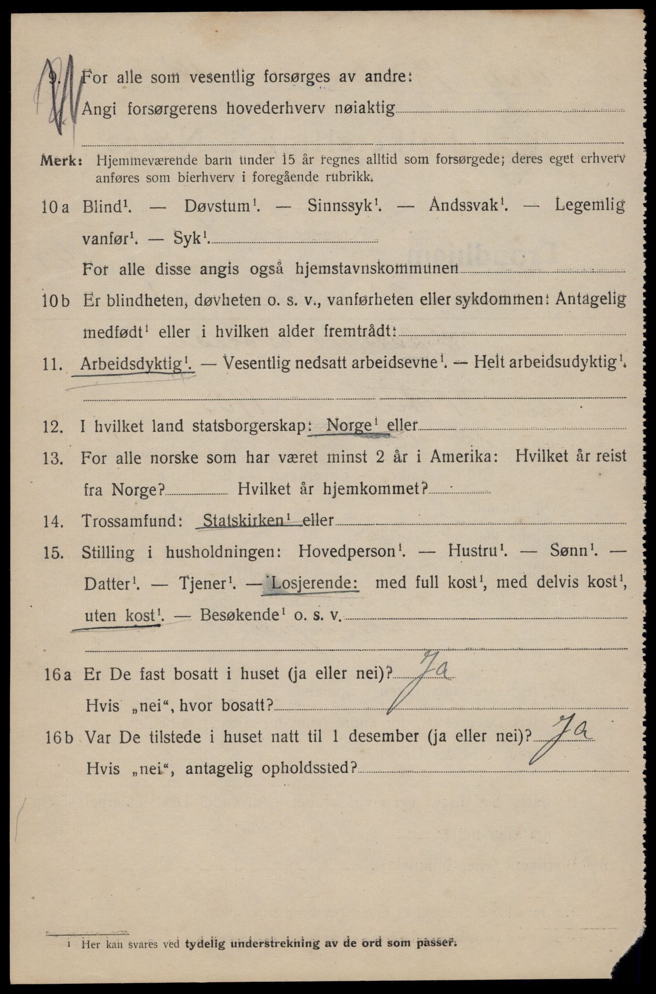 SAT, 1920 census for Trondheim, 1920, p. 94145