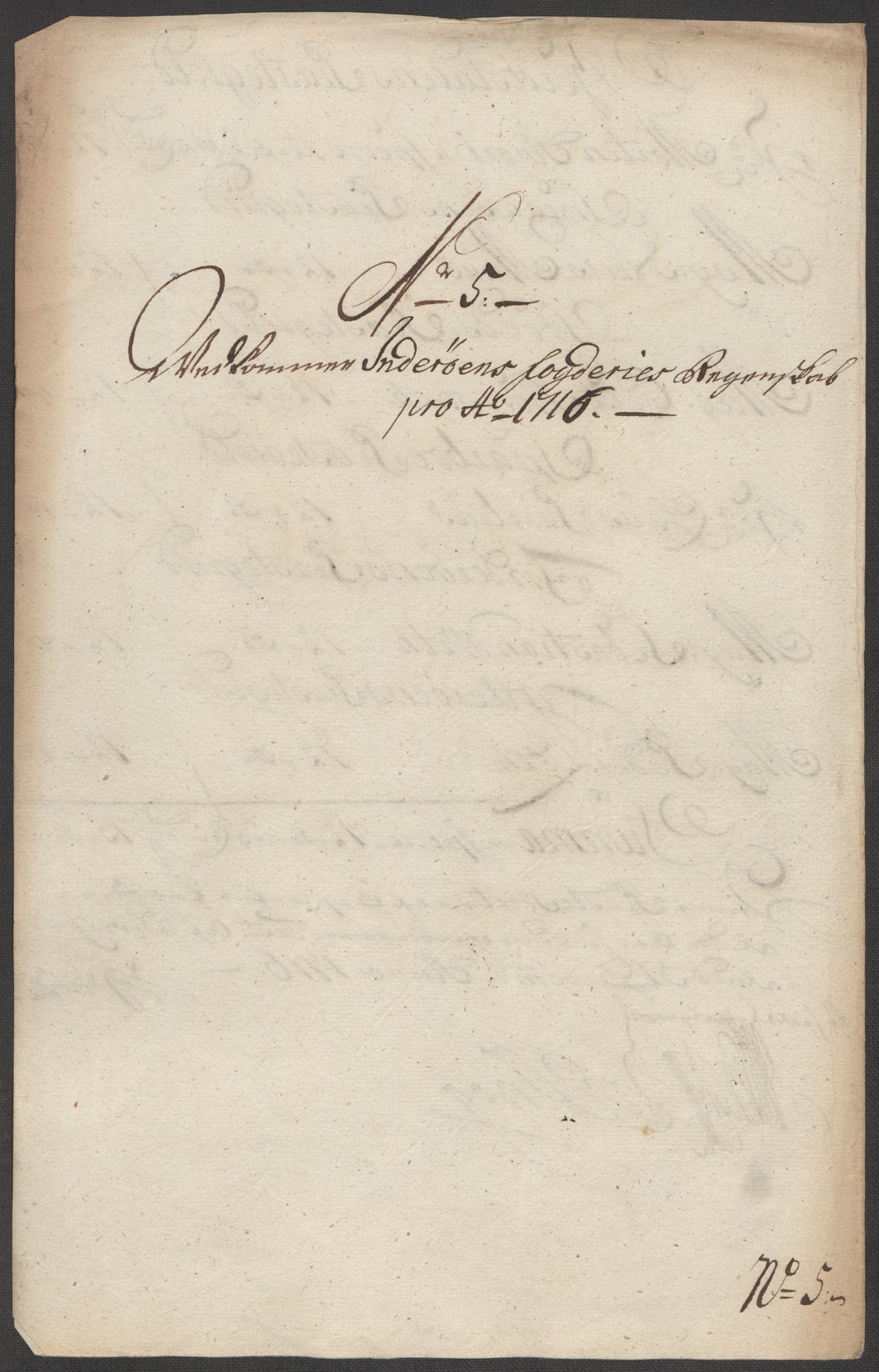 Rentekammeret inntil 1814, Reviderte regnskaper, Fogderegnskap, RA/EA-4092/R63/L4324: Fogderegnskap Inderøy, 1716, p. 130