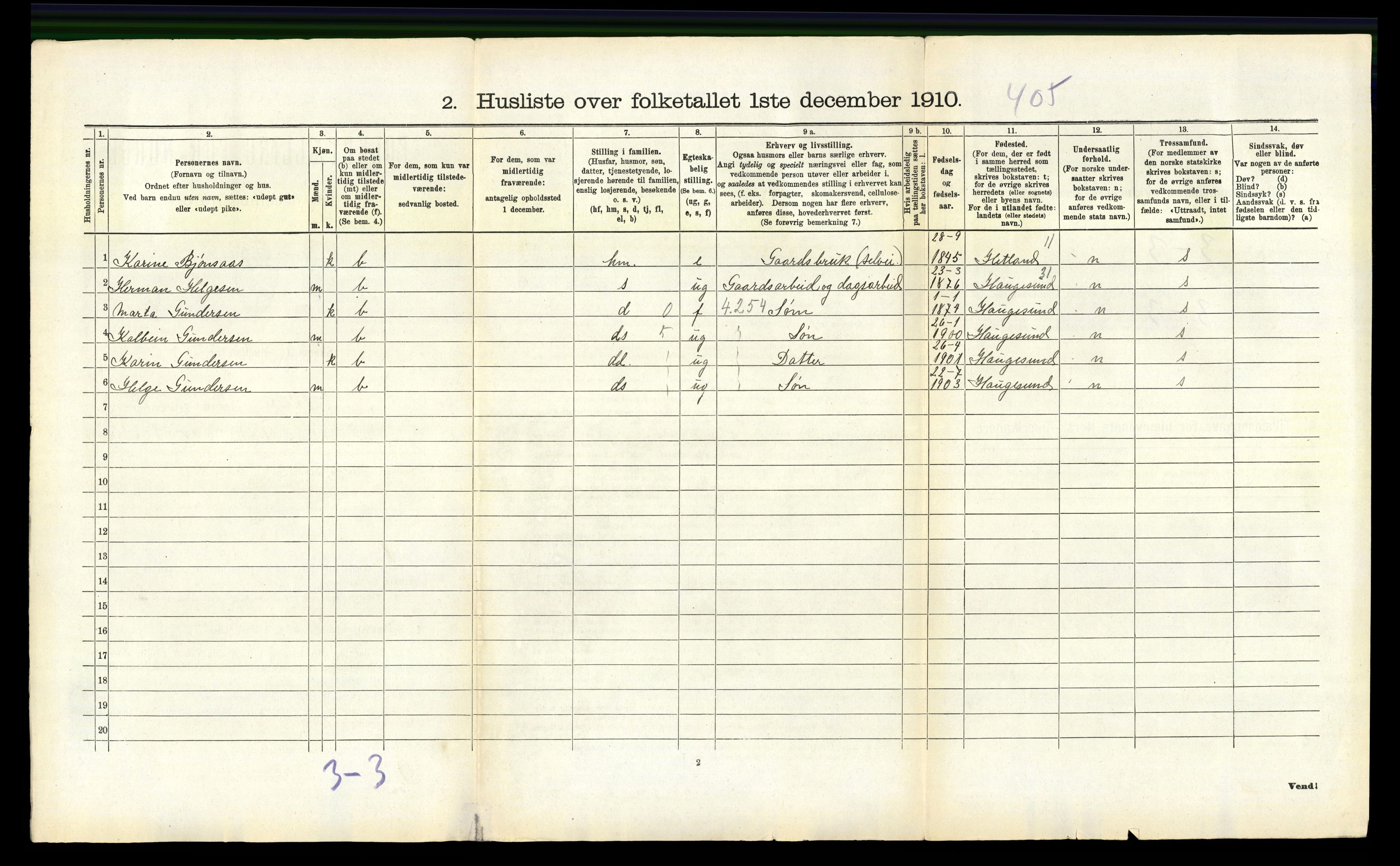 RA, 1910 census for Skåre, 1910, p. 629