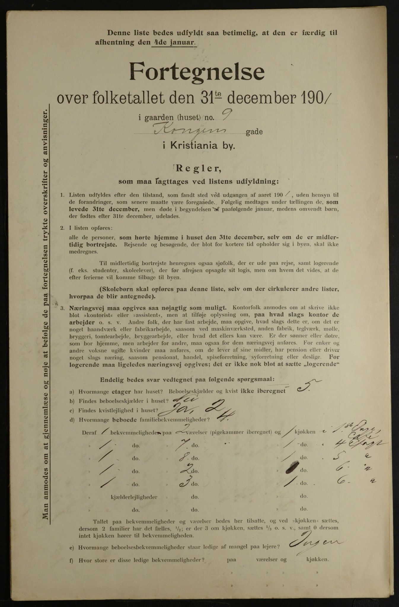 OBA, Municipal Census 1901 for Kristiania, 1901, p. 8153
