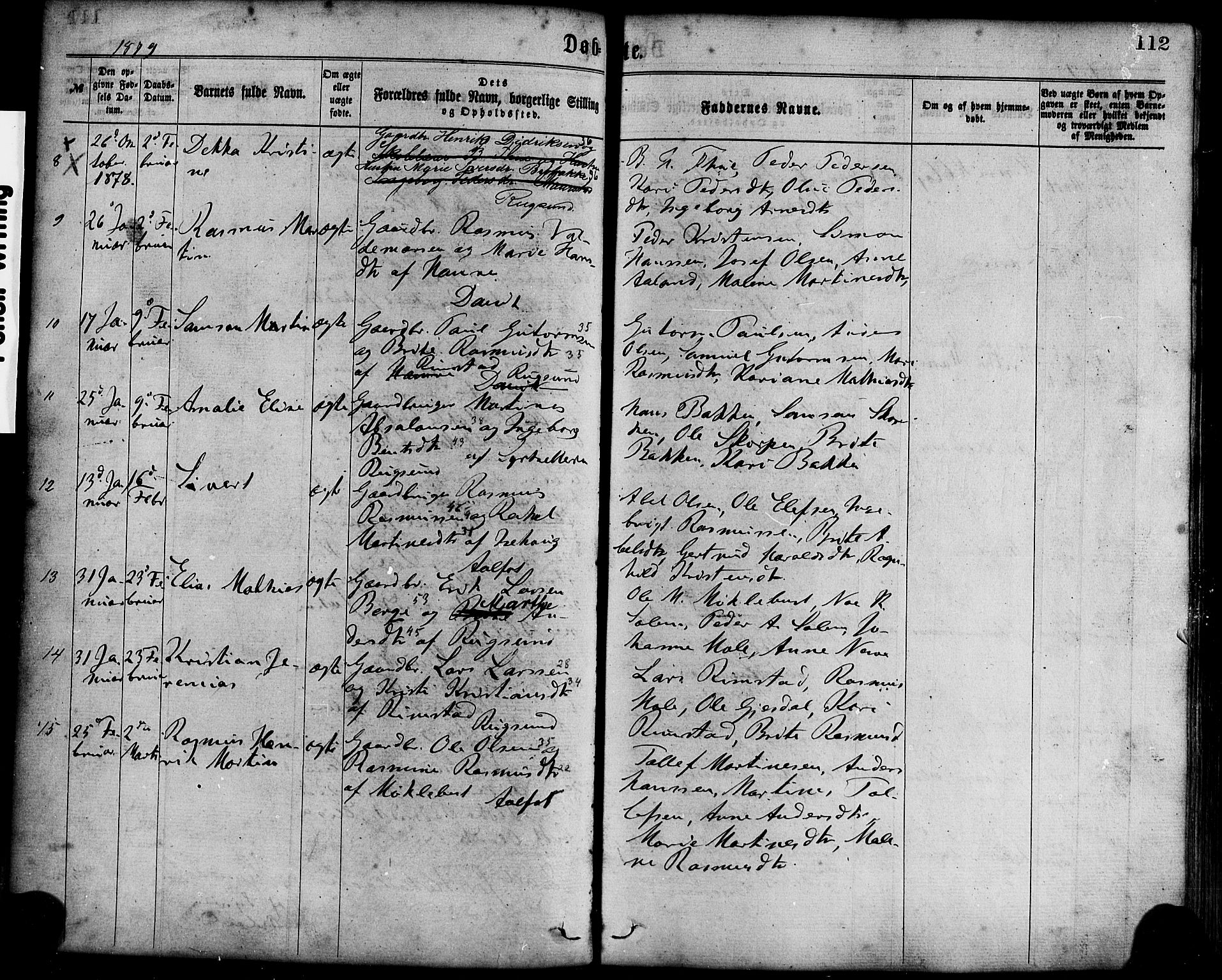 Davik sokneprestembete, AV/SAB-A-79701/H/Haa/Haaa/L0006: Parish register (official) no. A 6, 1867-1881, p. 112