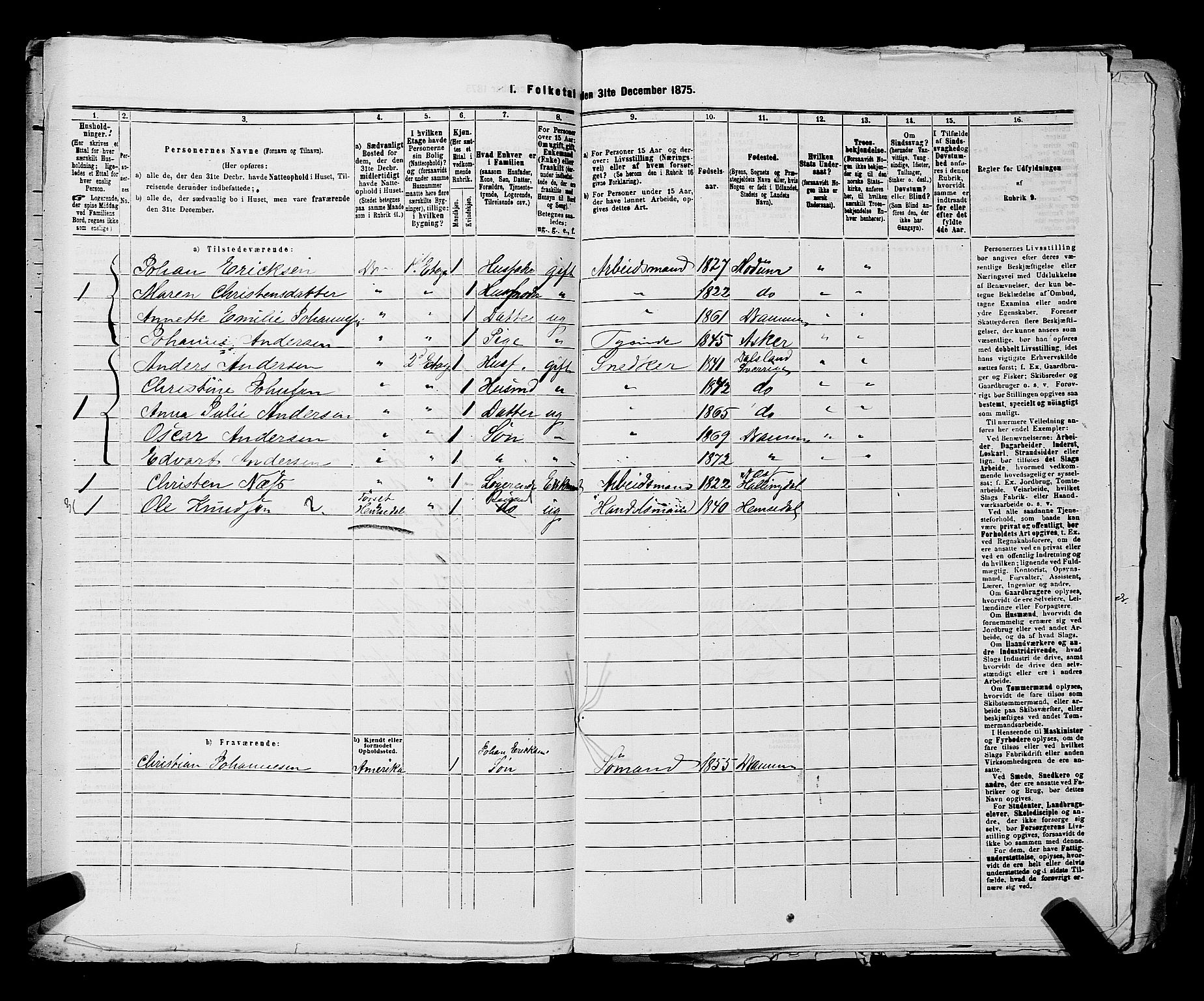 SAKO, 1875 census for 0602 Drammen, 1875, p. 950