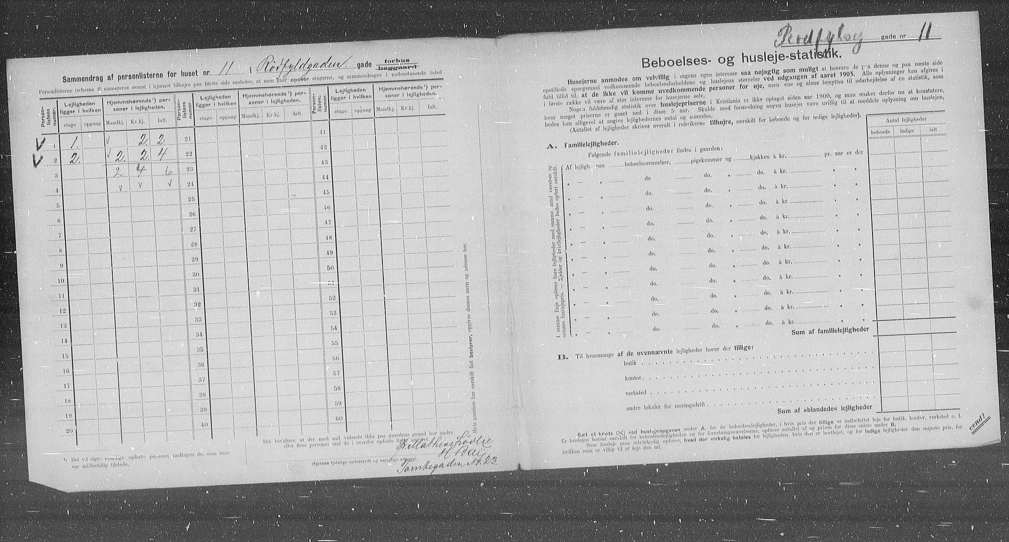 OBA, Municipal Census 1905 for Kristiania, 1905, p. 45289