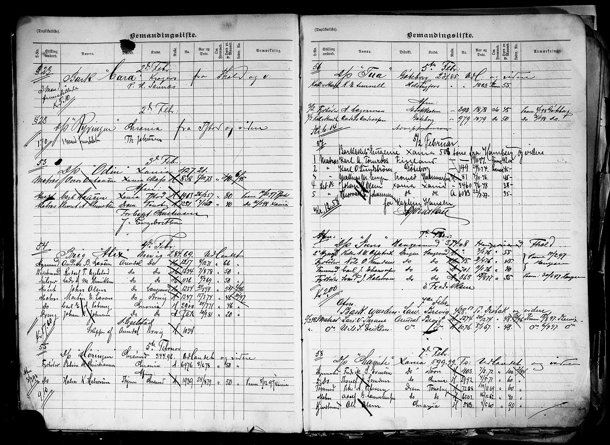 Oslo mønstringskontor, AV/SAO-A-10569g/G/Ga/L0005: Mønstringsjournal, 1896-1899, p. 133