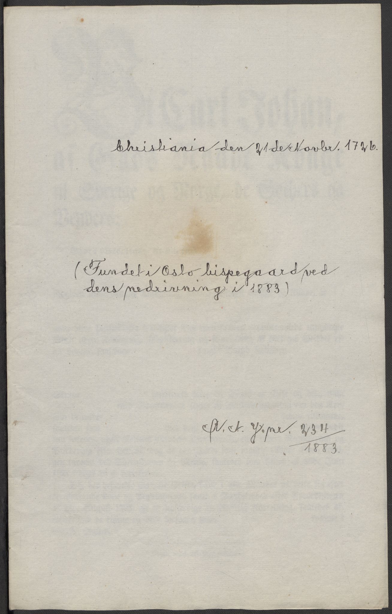 Riksarkivets diplomsamling, RA/EA-5965/F15/L0010: Prestearkiv - Akershus og Hedmark, 1577-1821, p. 31