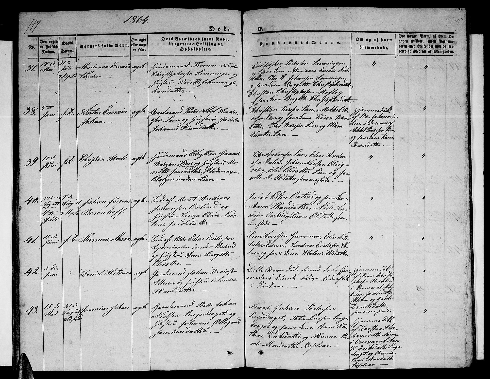 Ministerialprotokoller, klokkerbøker og fødselsregistre - Nordland, AV/SAT-A-1459/839/L0572: Parish register (copy) no. 839C02, 1841-1873, p. 117