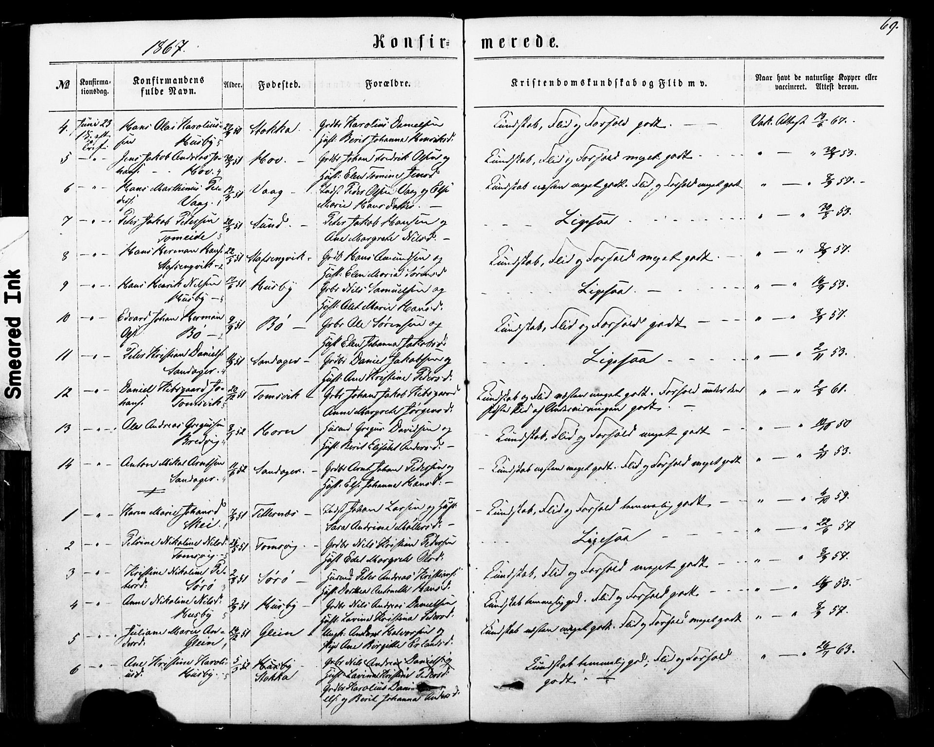 Ministerialprotokoller, klokkerbøker og fødselsregistre - Nordland, SAT/A-1459/835/L0524: Parish register (official) no. 835A02, 1865-1880, p. 69